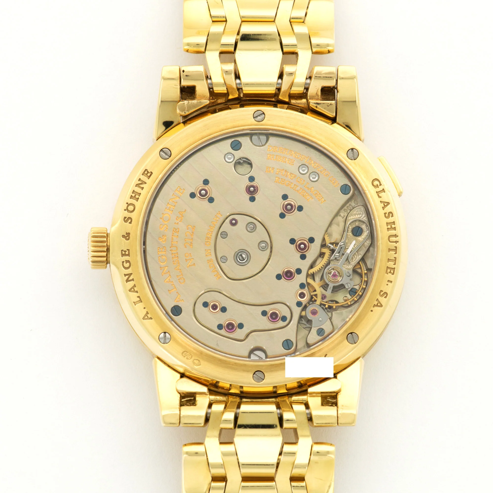 A. Lange & Sohne Yellow Gold Lange 1 Bracelet Watch Ref. 101.021 - Image 4