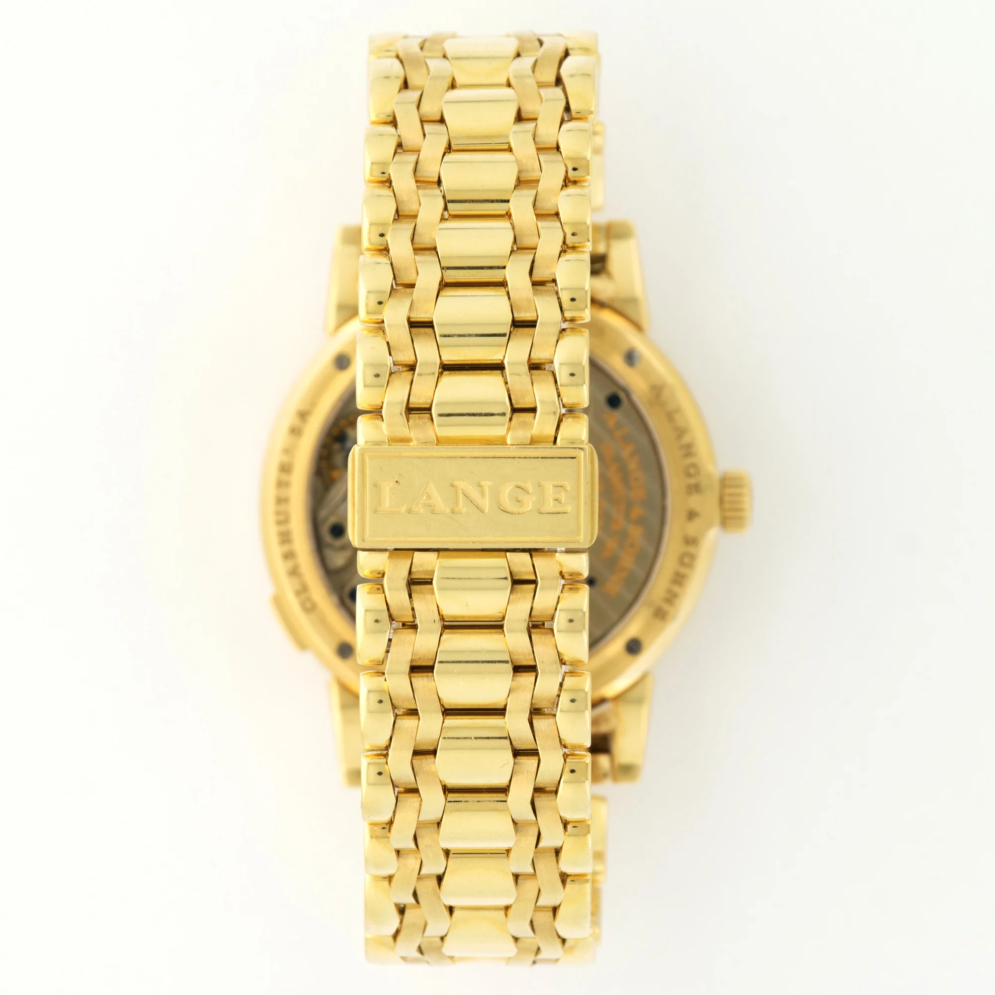 A. Lange & Sohne Yellow Gold Lange 1 Bracelet Watch Ref. 101.021 - Image 5