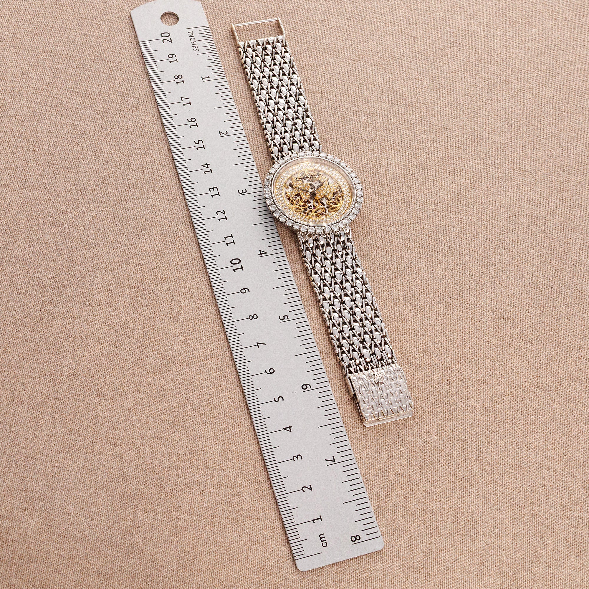 Audemars Piguet White Gold Diamond Skeleton Birds Watch - Image 6