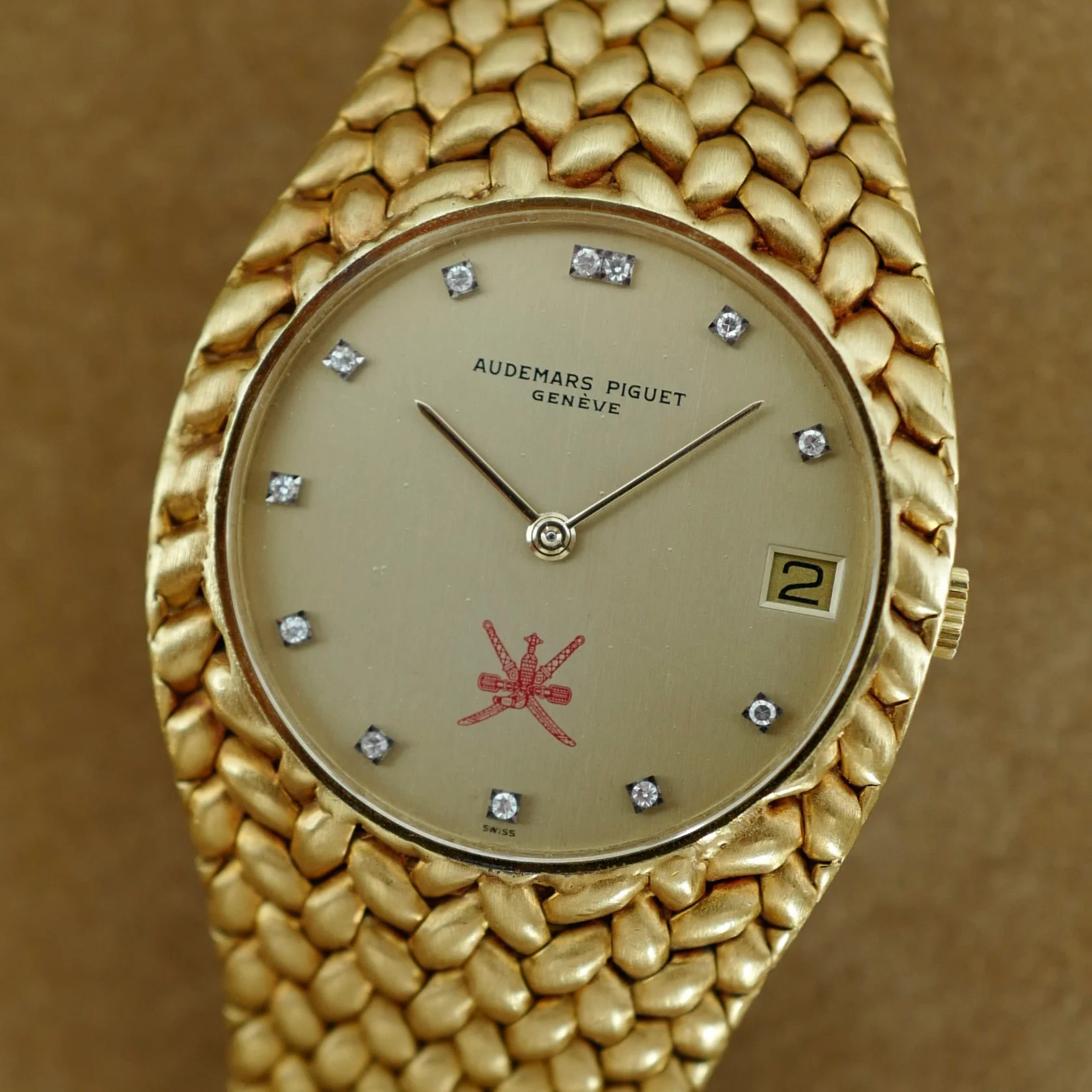 Audemars Piguet Yellow Gold Cobra Watch Ref. 5403 with Khanjar Emblem Dial - Image 6