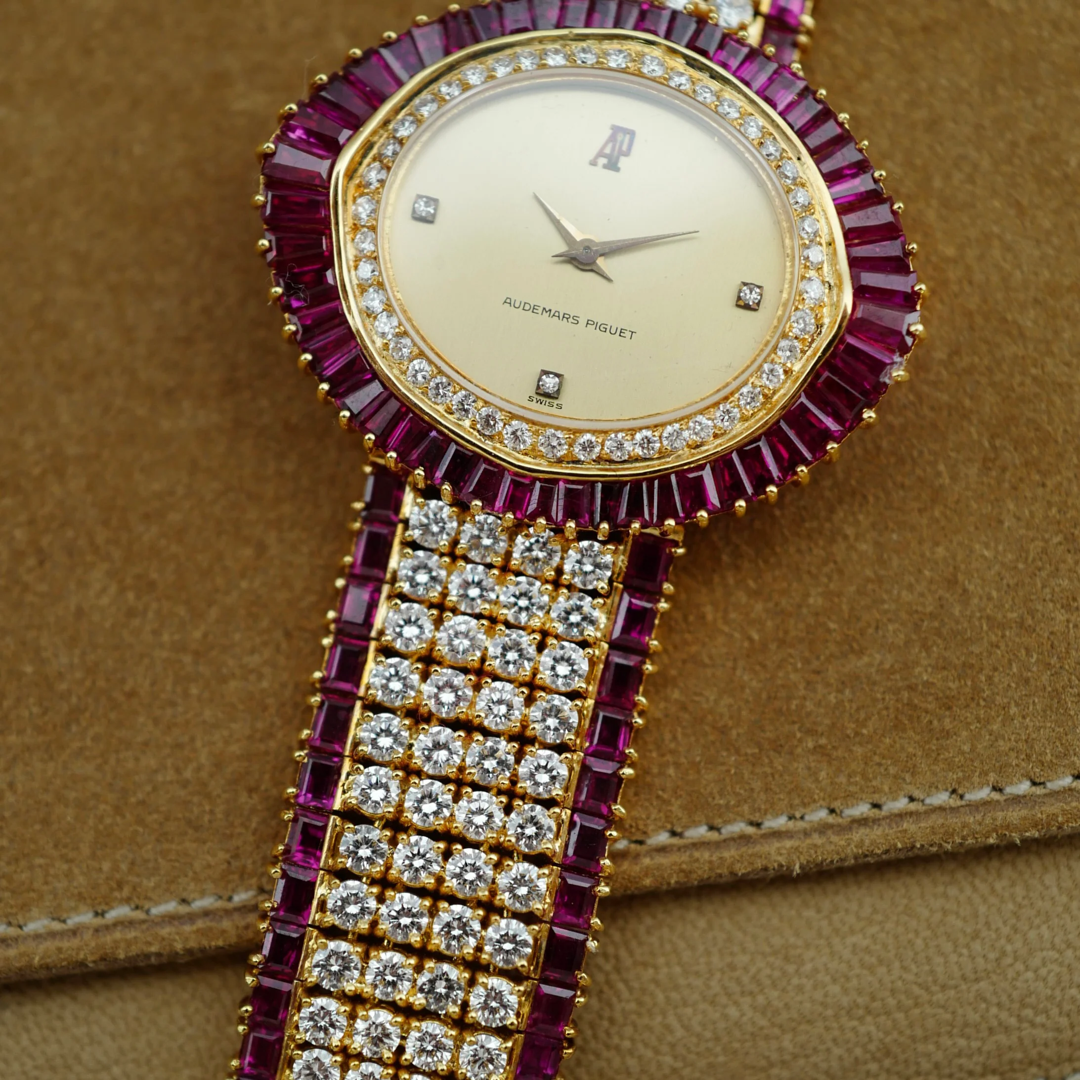 Audemars Piguet Yellow Gold Ruby & Diamond Watch - Image 7