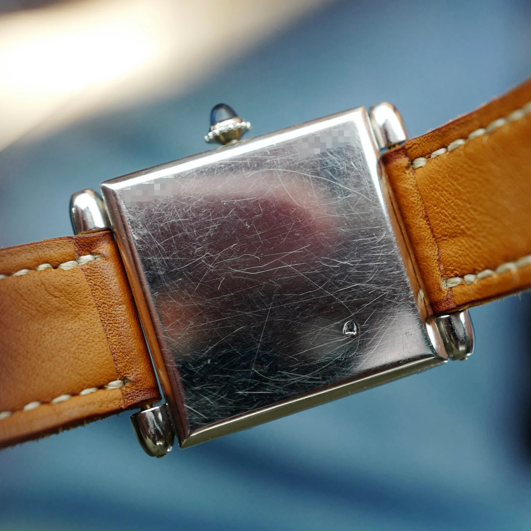 Cartier Platinum Tank Obus European Watch & Clock, 1926 - Image 9