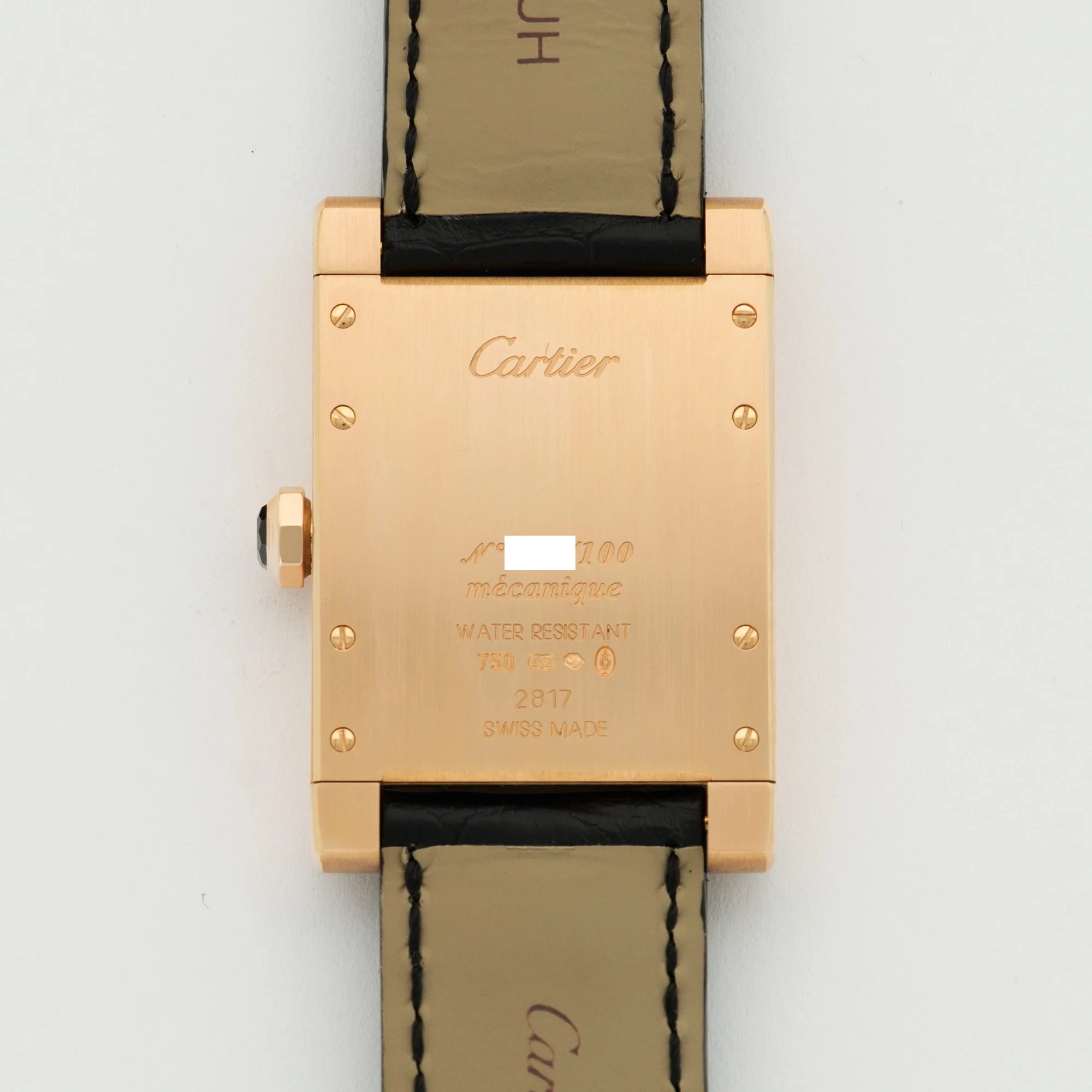 Cartier Rose Gold Tank a Guichets Jump Hour Watch - Image 4