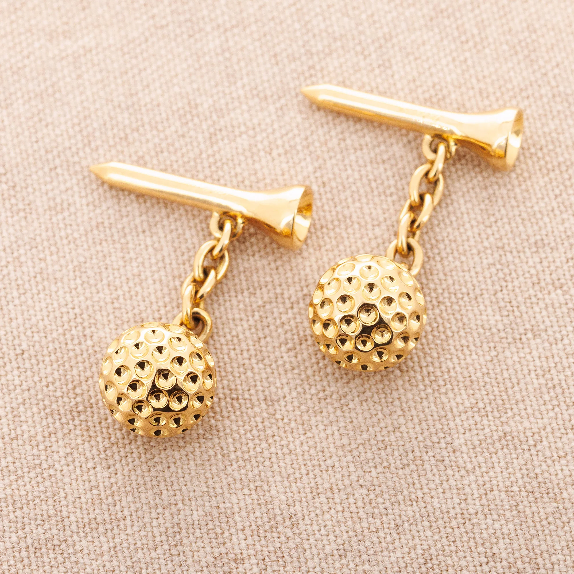 Cartier Yellow Gold Golf Cufflinks (Objet) - Image 4