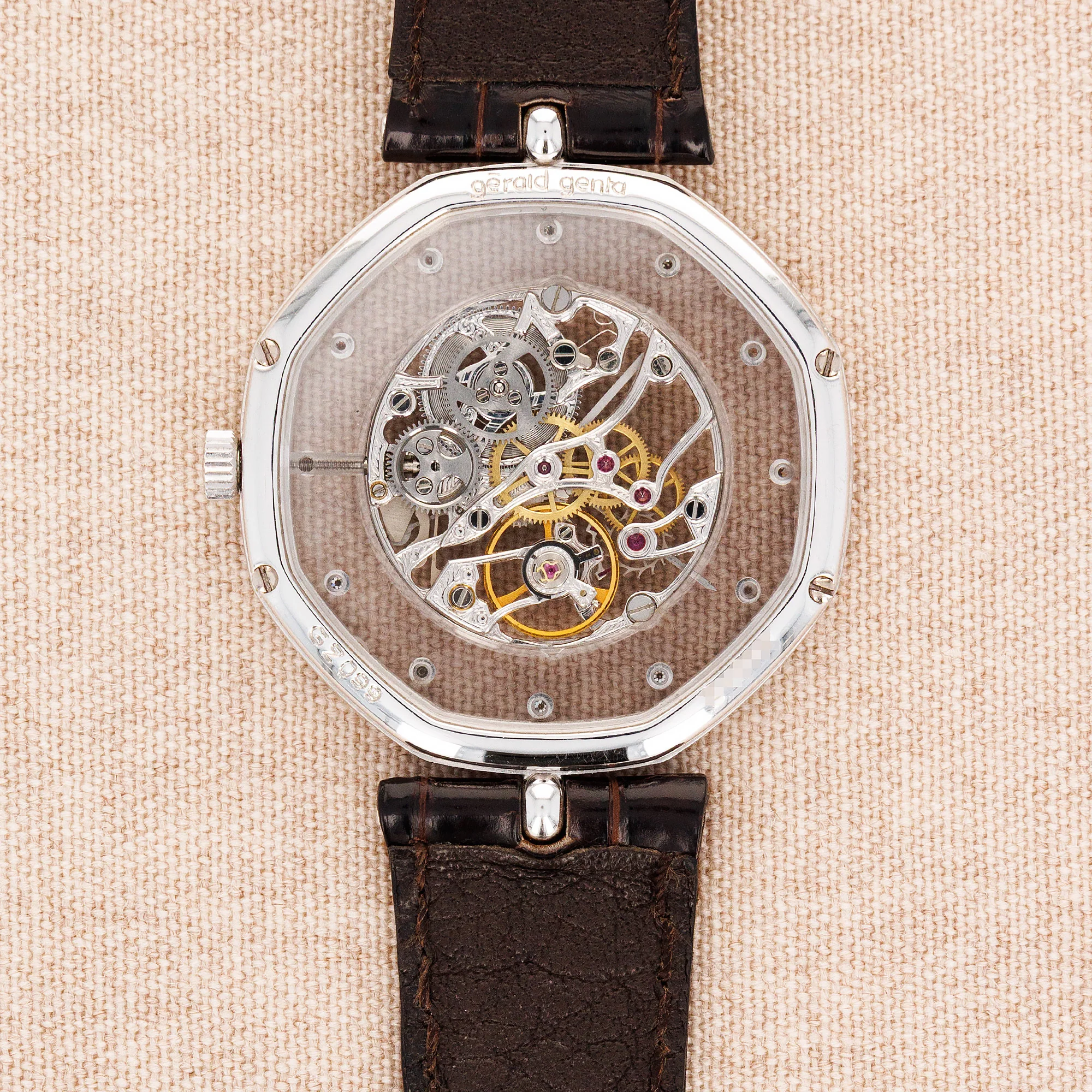 Gerald Genta White Gold Skeleton Octagonal Watch Ref. G2099 - Image 3