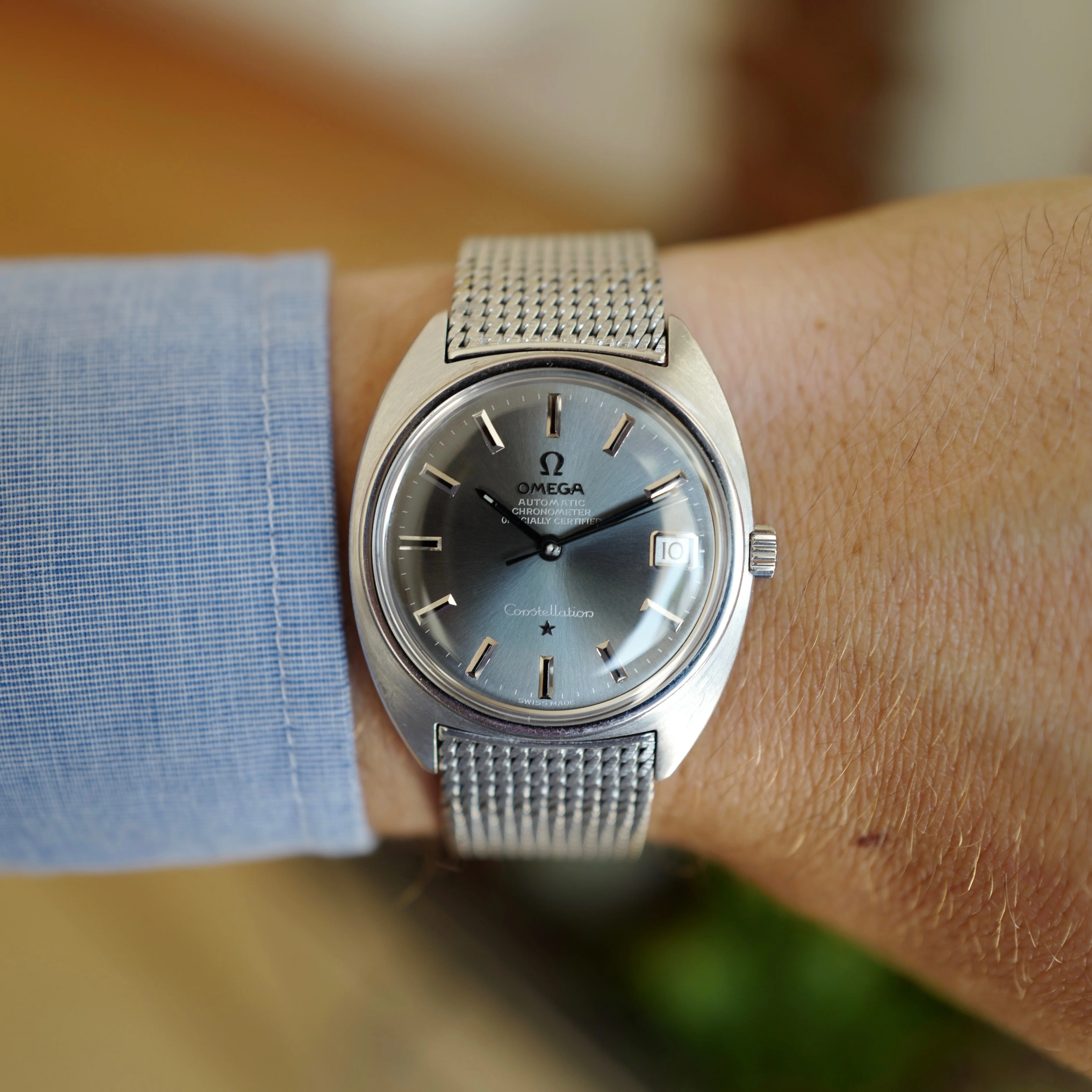 Omega White Gold C Case Constellation Automatic Watch with Original Box - Image 7