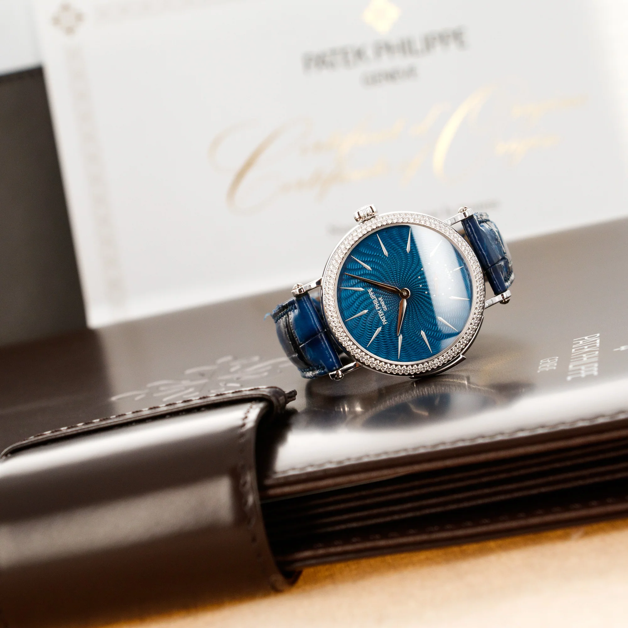 Patek Philippe Minute Repeater Enamel Diamond Watch Ref. 7040 - Image 5