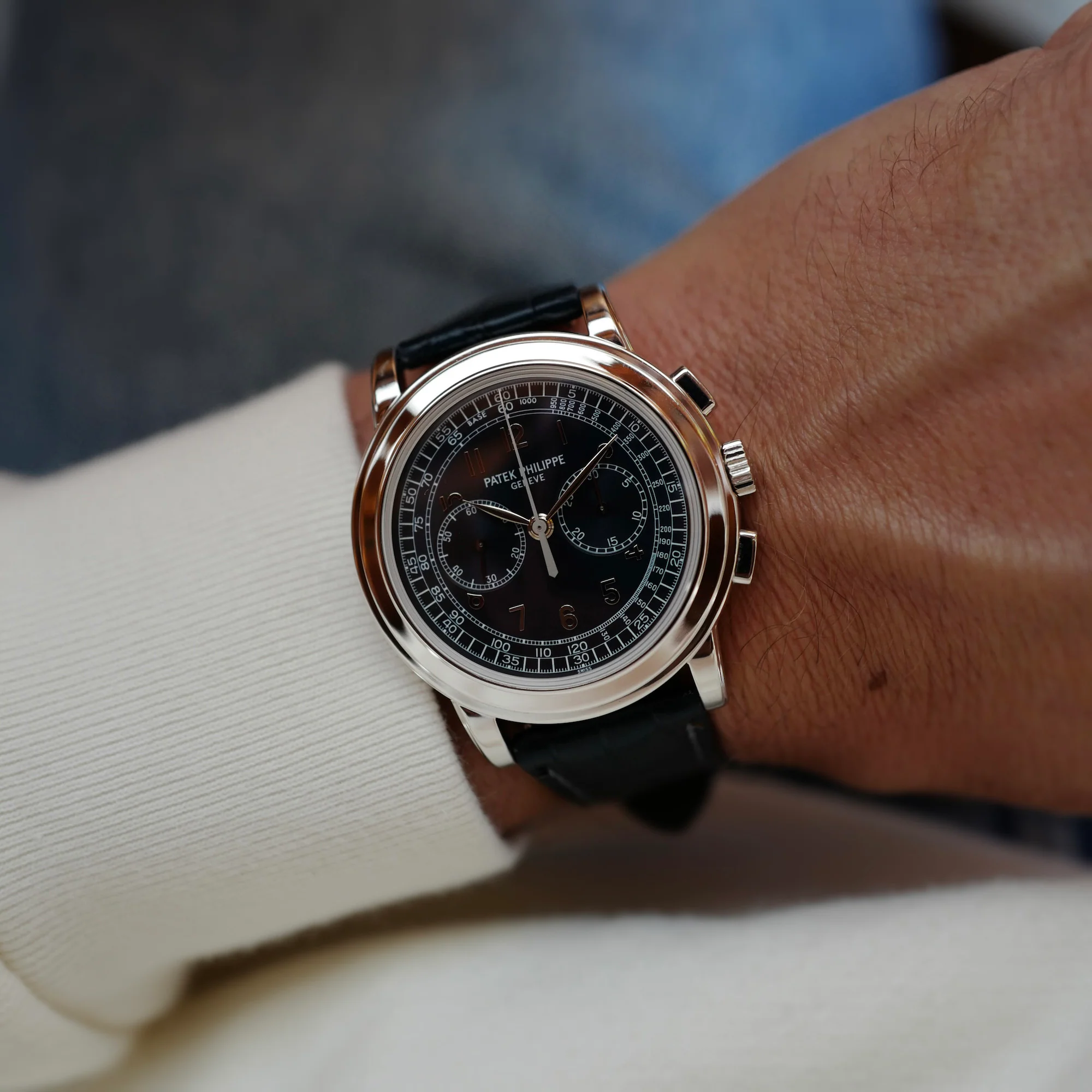 Patek Philippe Platinum Chronograph Watch Ref. 5070P - Image 3