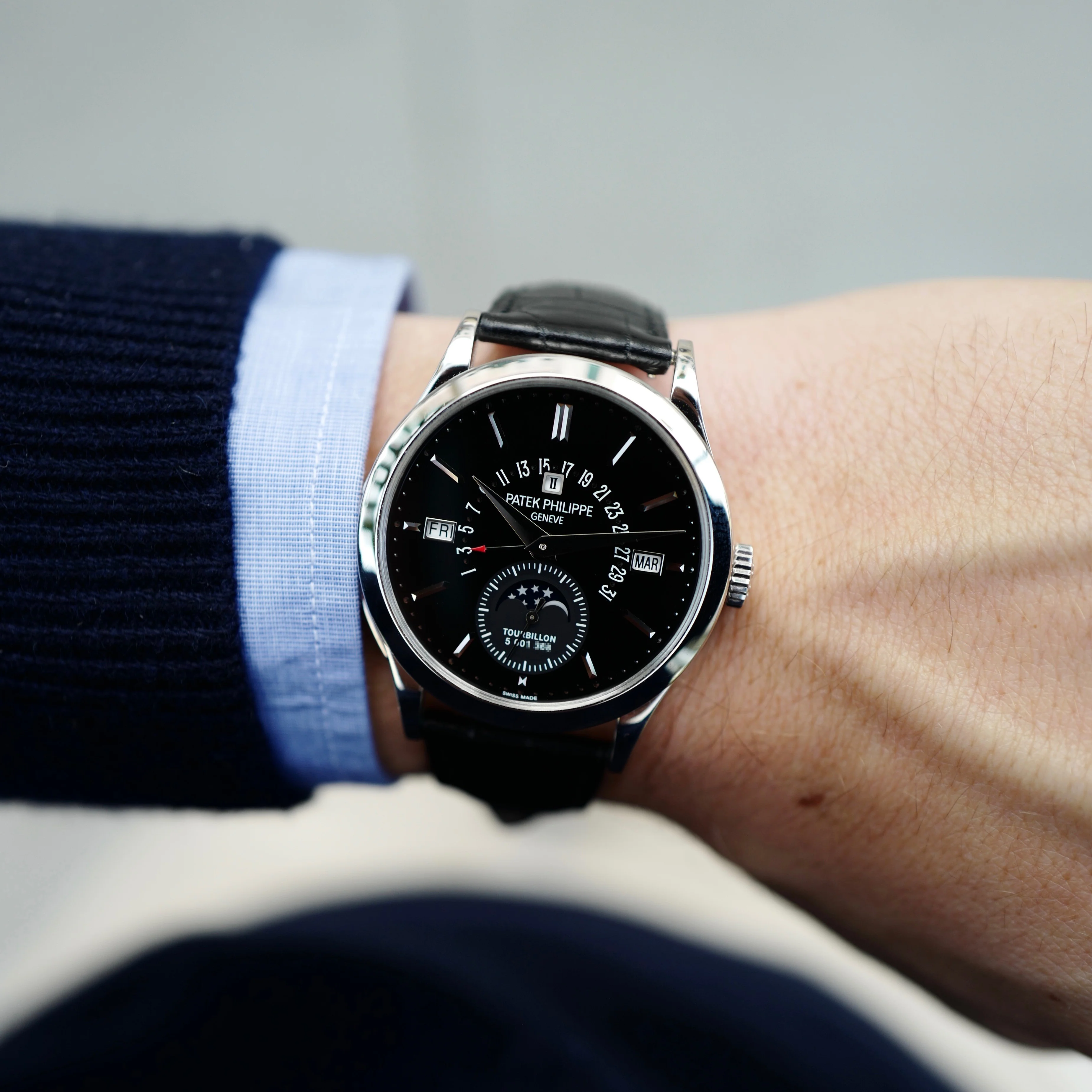 Patek Philippe Platinum Minute Repeater Perpetual Calendar Watch Ref. 5216 - Image 7