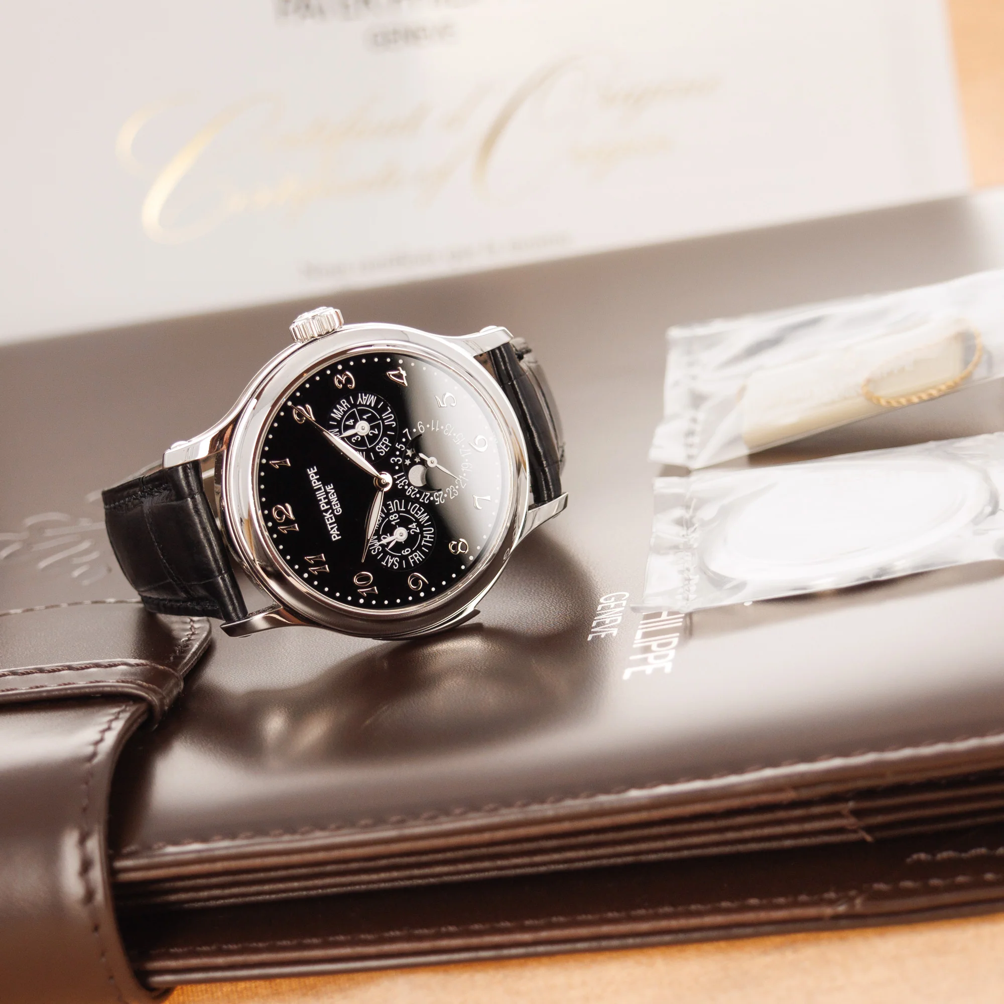 Patek Philippe Platinum Perpetual Calendar Minute Repeater Watch Ref. 5374 - Image 9