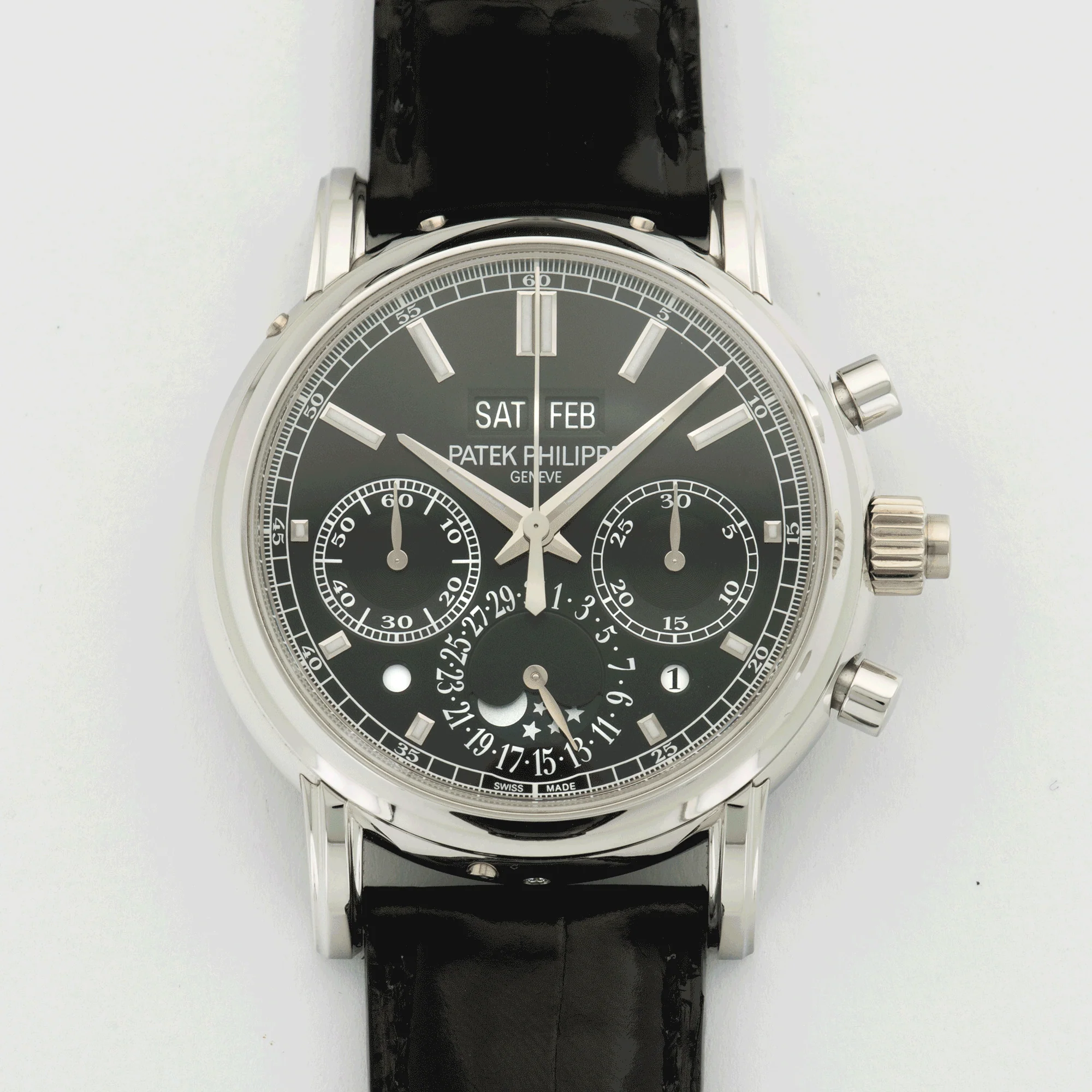 Patek Philippe Platinum Perpetual Split Seconds Chrono Watch Ref. 5204 - Image 7