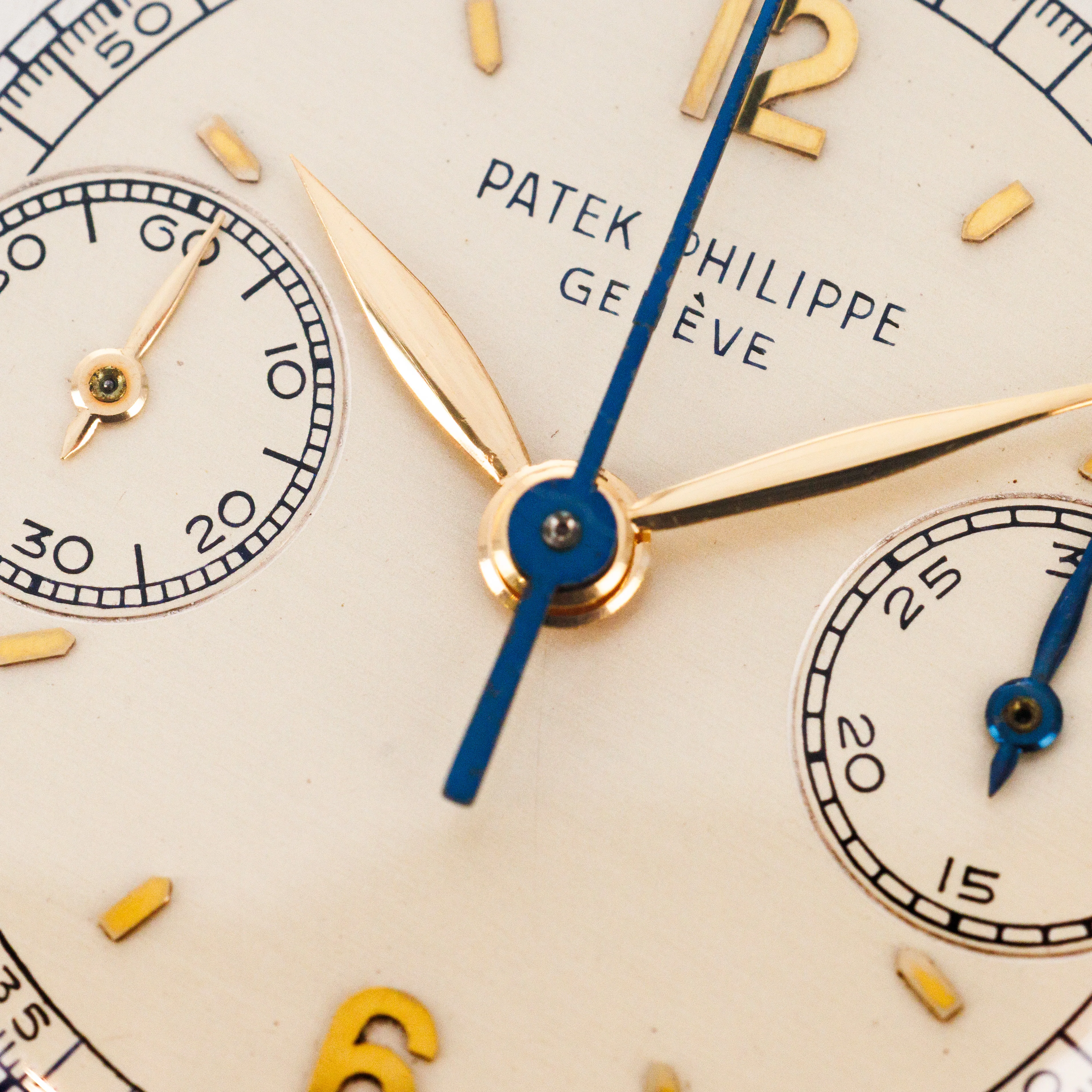 Patek Philippe Yellow Gold Chronograph Two-Tone Dial Watch Ref. 1463 - Image 3