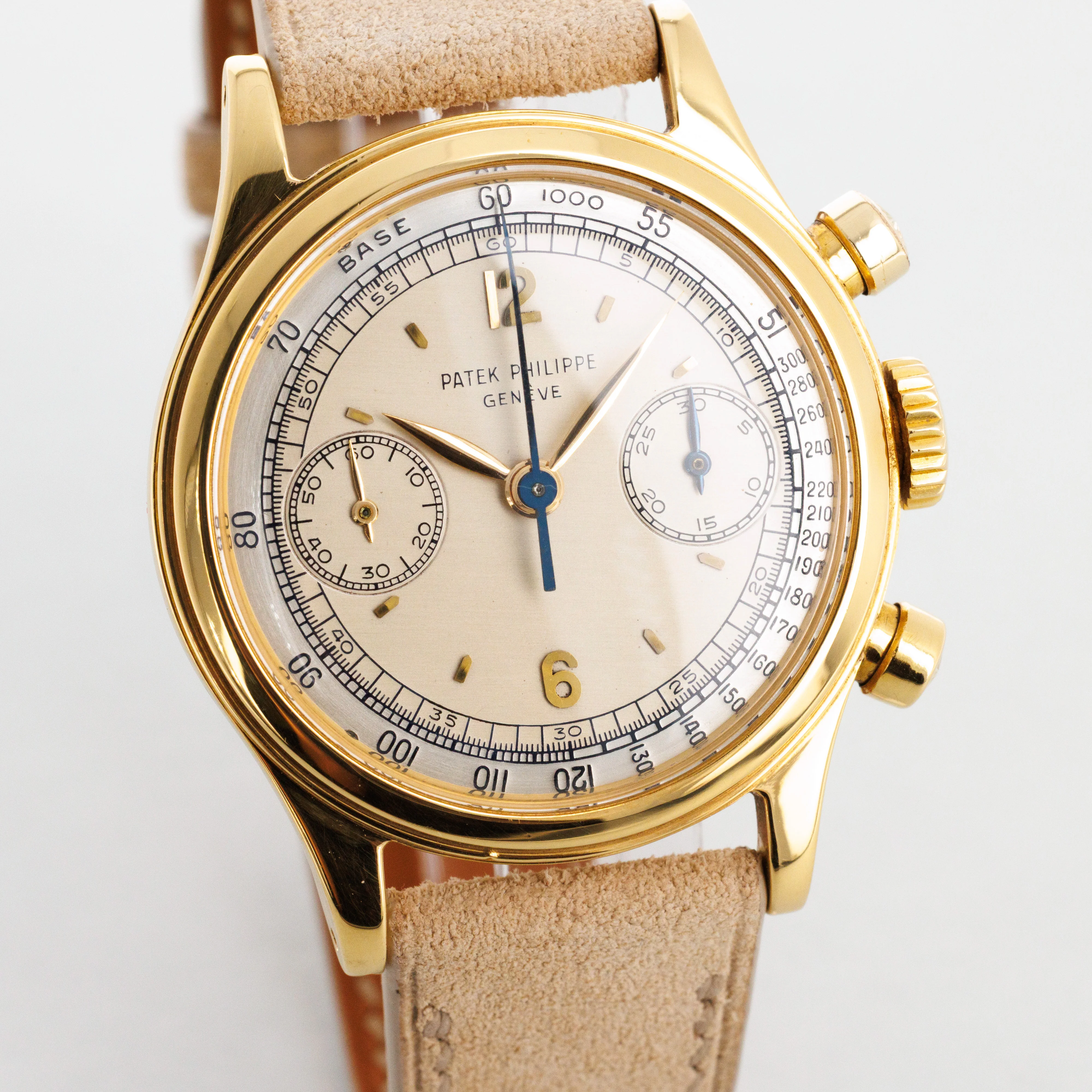 Patek Philippe Yellow Gold Chronograph Two-Tone Dial Watch Ref. 1463 - Image 4
