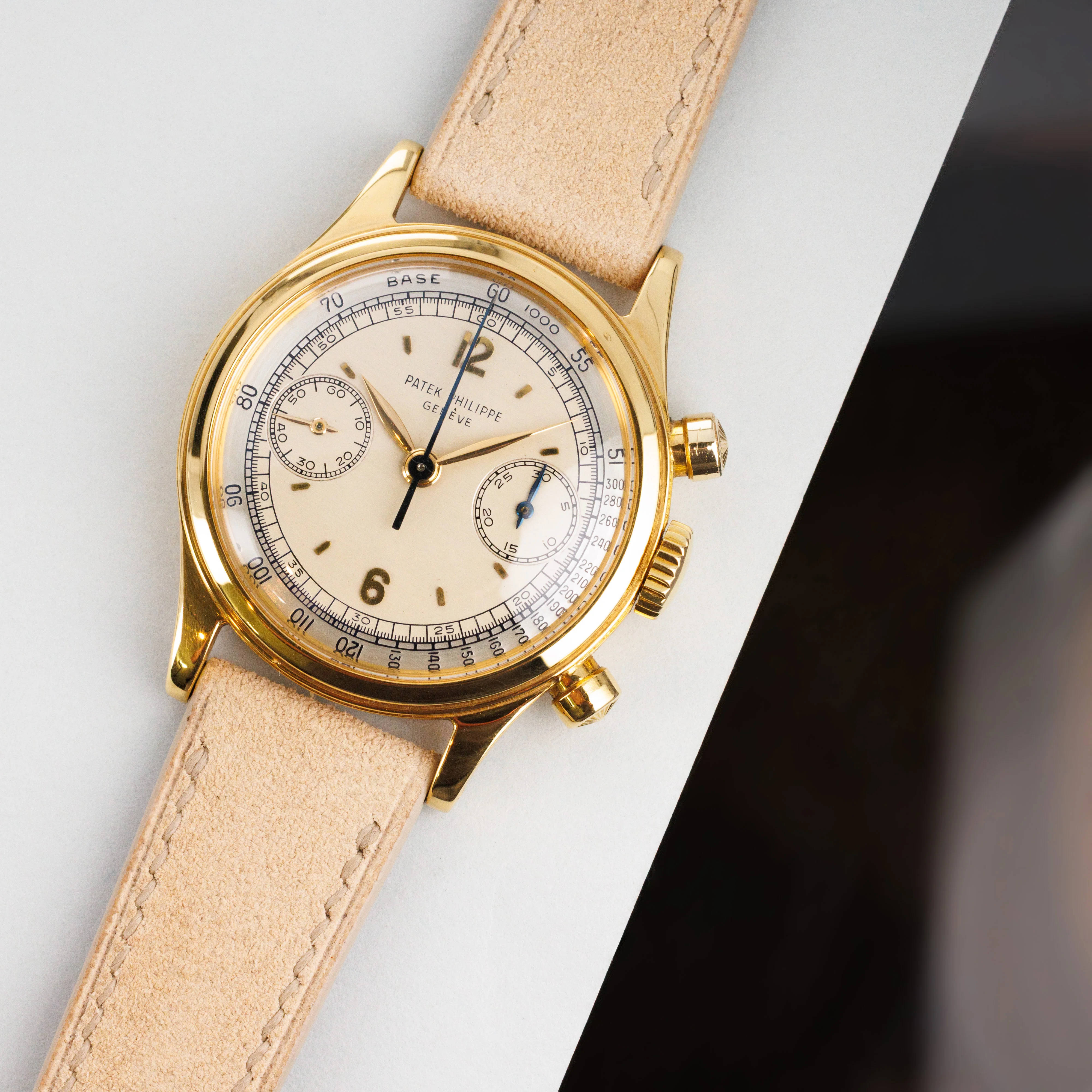 Patek Philippe Yellow Gold Chronograph Two-Tone Dial Watch Ref. 1463 - Image 5