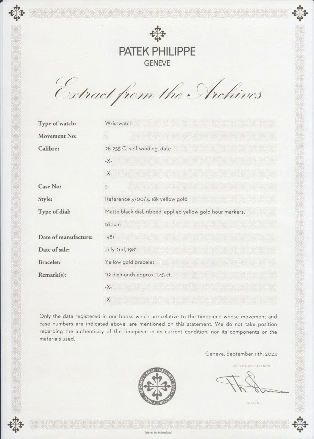 Patek Philippe Yellow Gold Nautilus Ref. 3700 with Diamond Bezel - Image 8