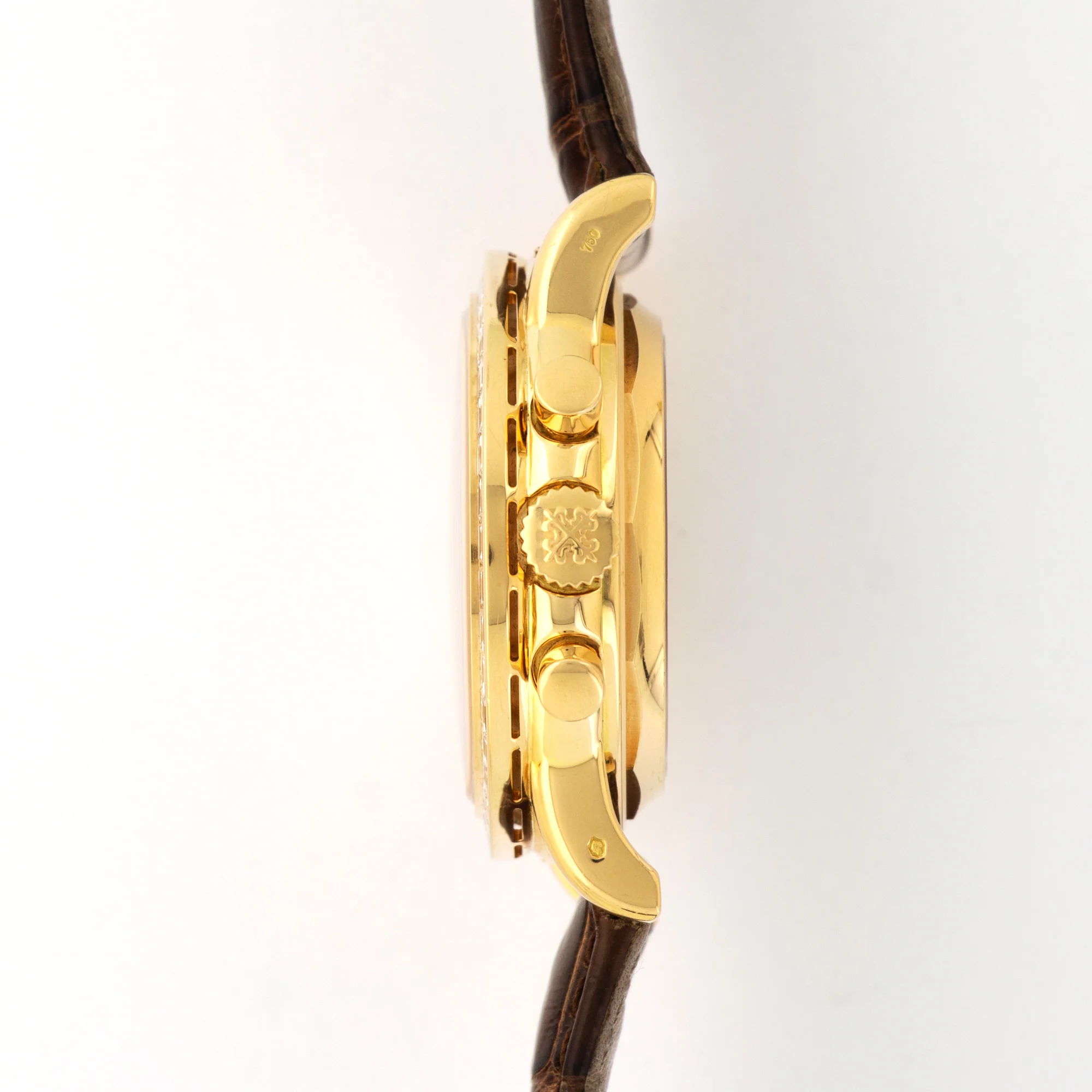 Patek Philippe Yellow Gold Perpetual Calendar Chrono Baguette Watch Ref. 3990 - Image 3