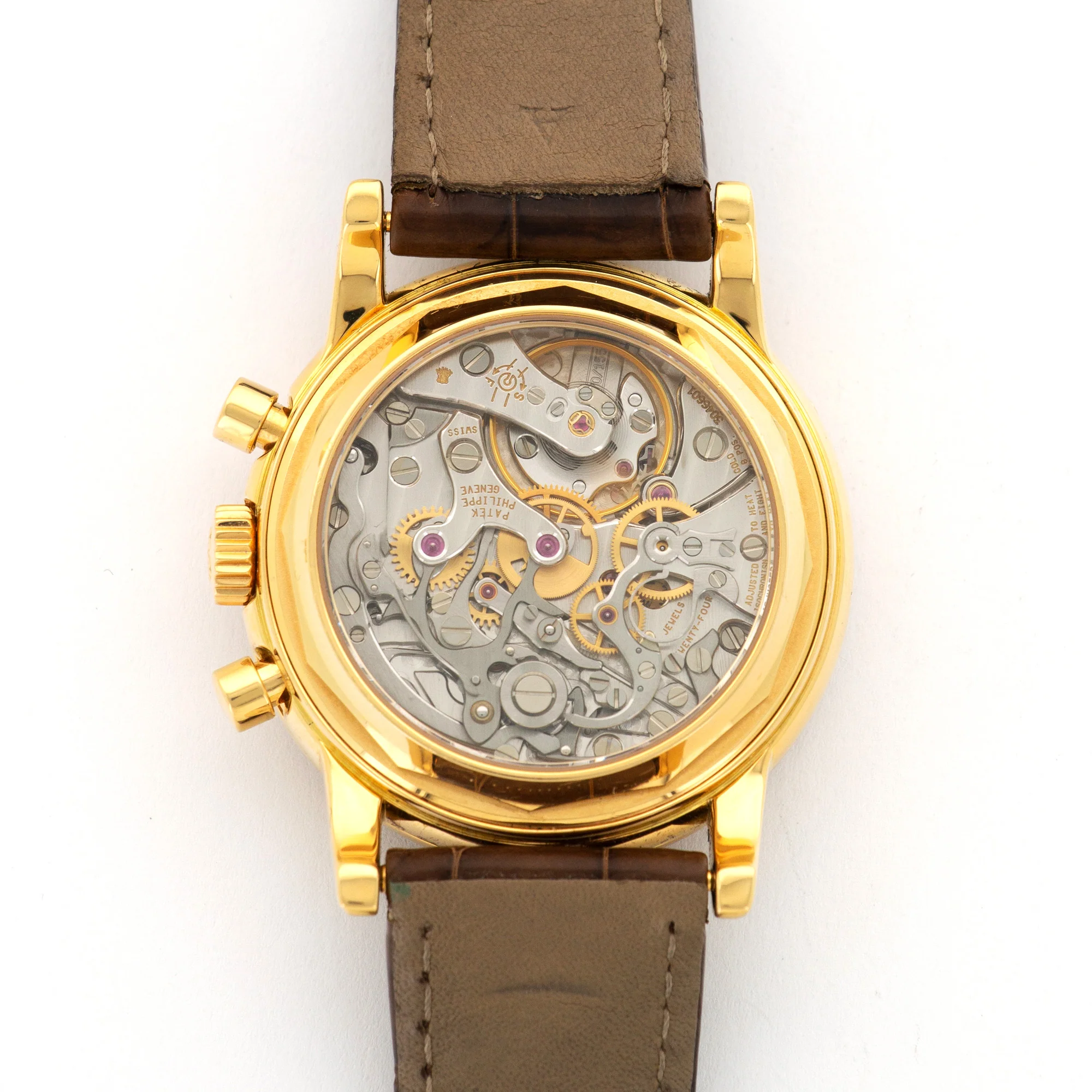 Patek Philippe Yellow Gold Perpetual Calendar Chrono Baguette Watch Ref. 3990 - Image 4