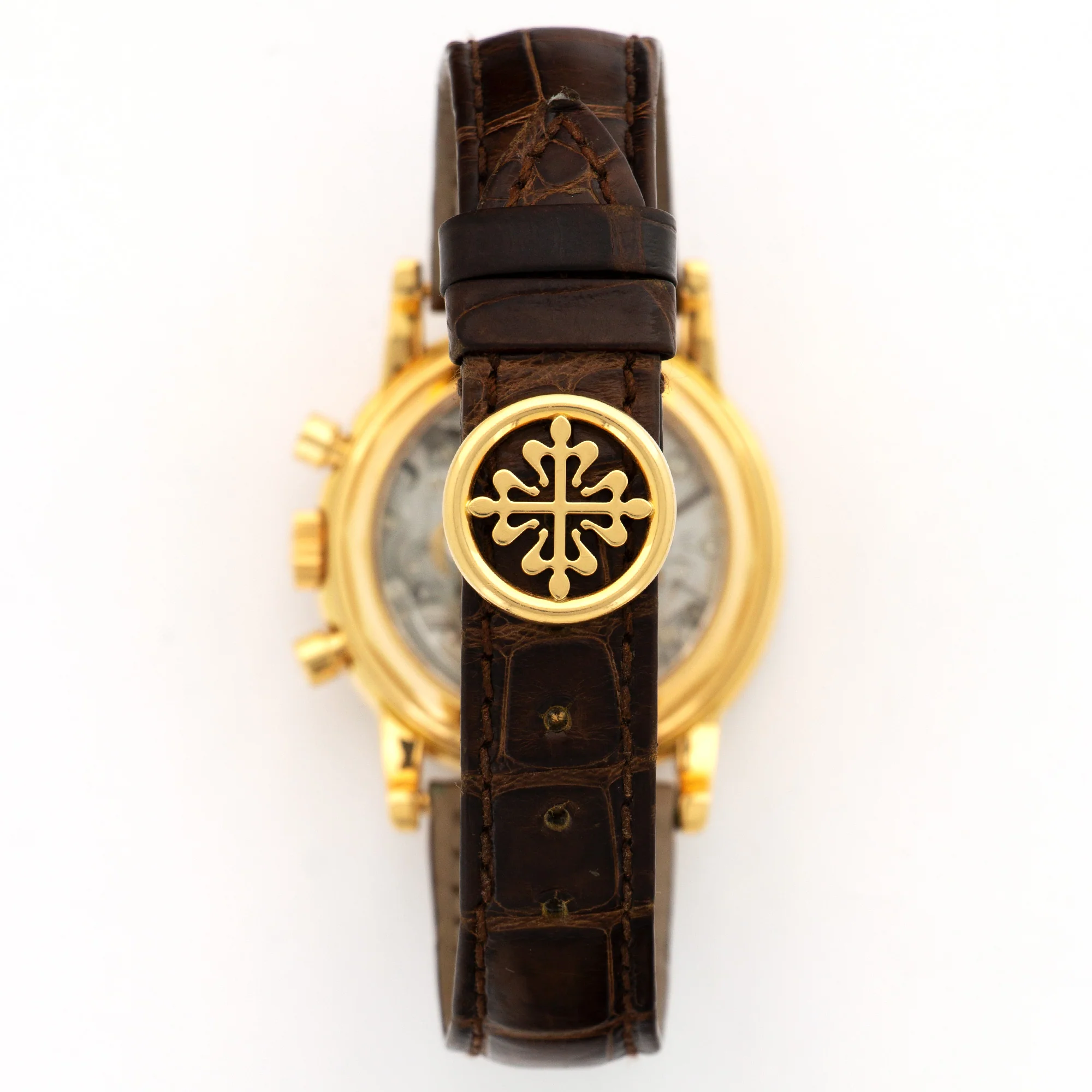 Patek Philippe Yellow Gold Perpetual Calendar Chrono Baguette Watch Ref. 3990 - Image 5