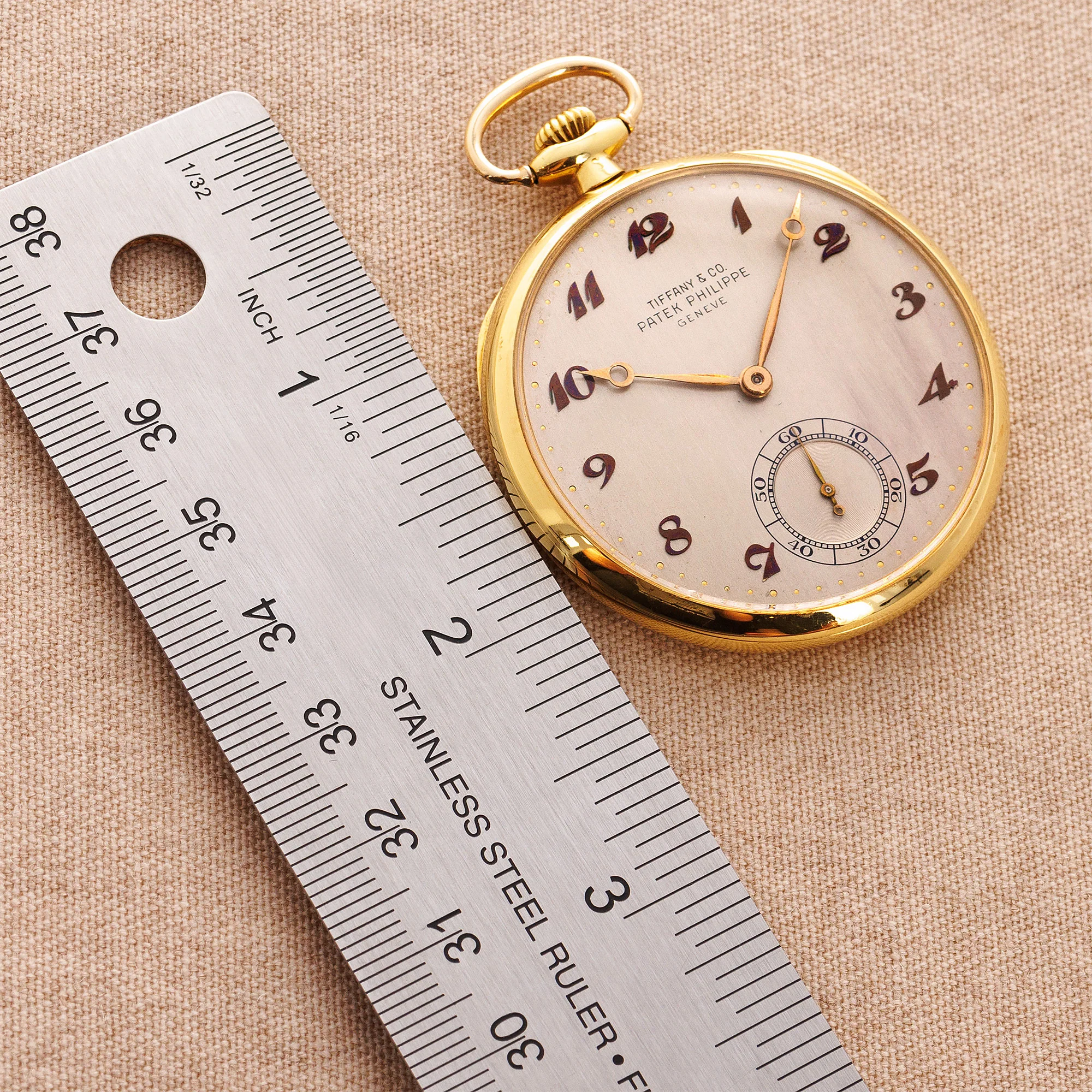 Patek Philippe Yellow Gold Pocket Watch Ref. 652 Retailed by Tiffany & Co. - Image 4