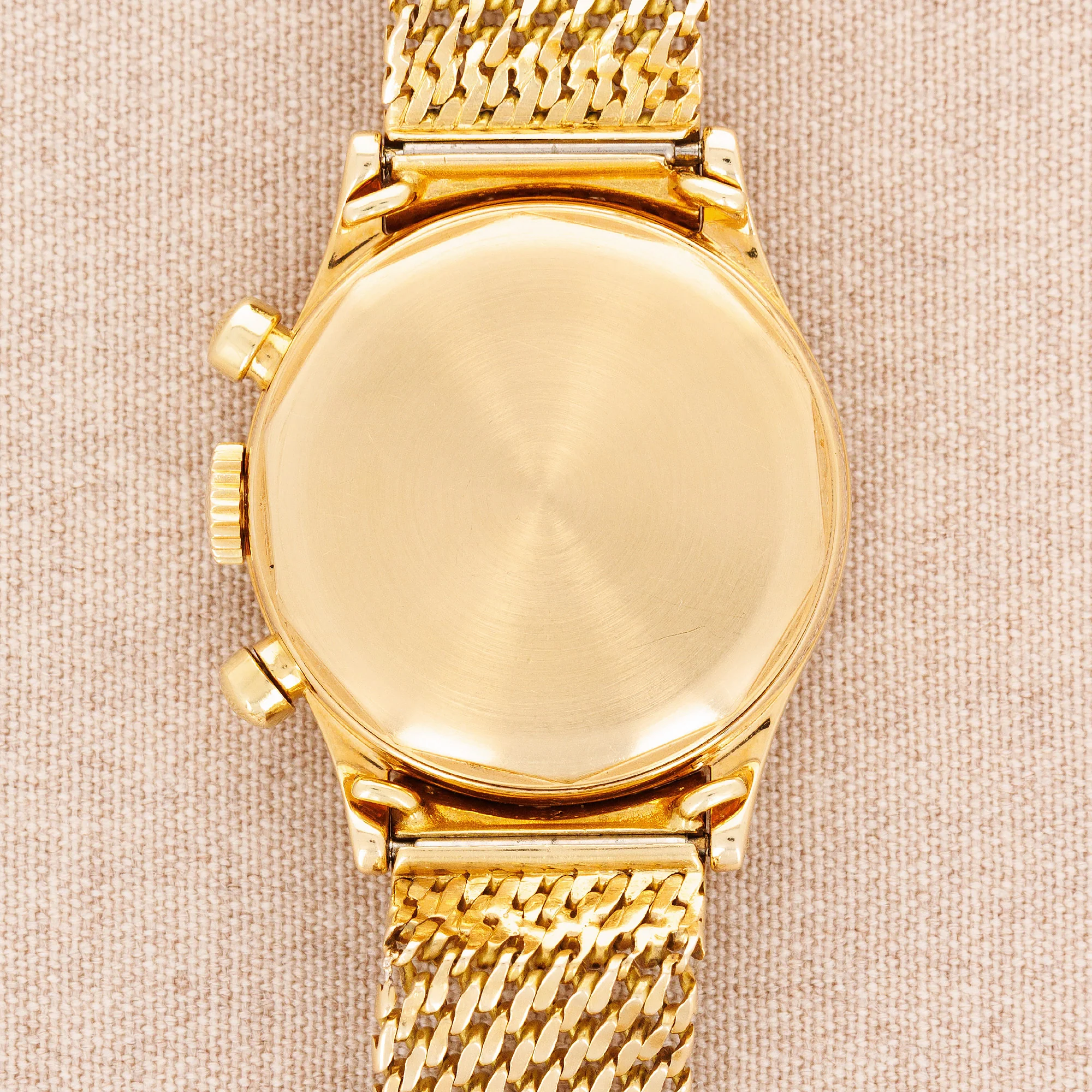 Patek Philippe Yellow Gold Tasti Tondi Chronograph Watch Ref. 1463 on Gay Freres Bracelet - Image 5