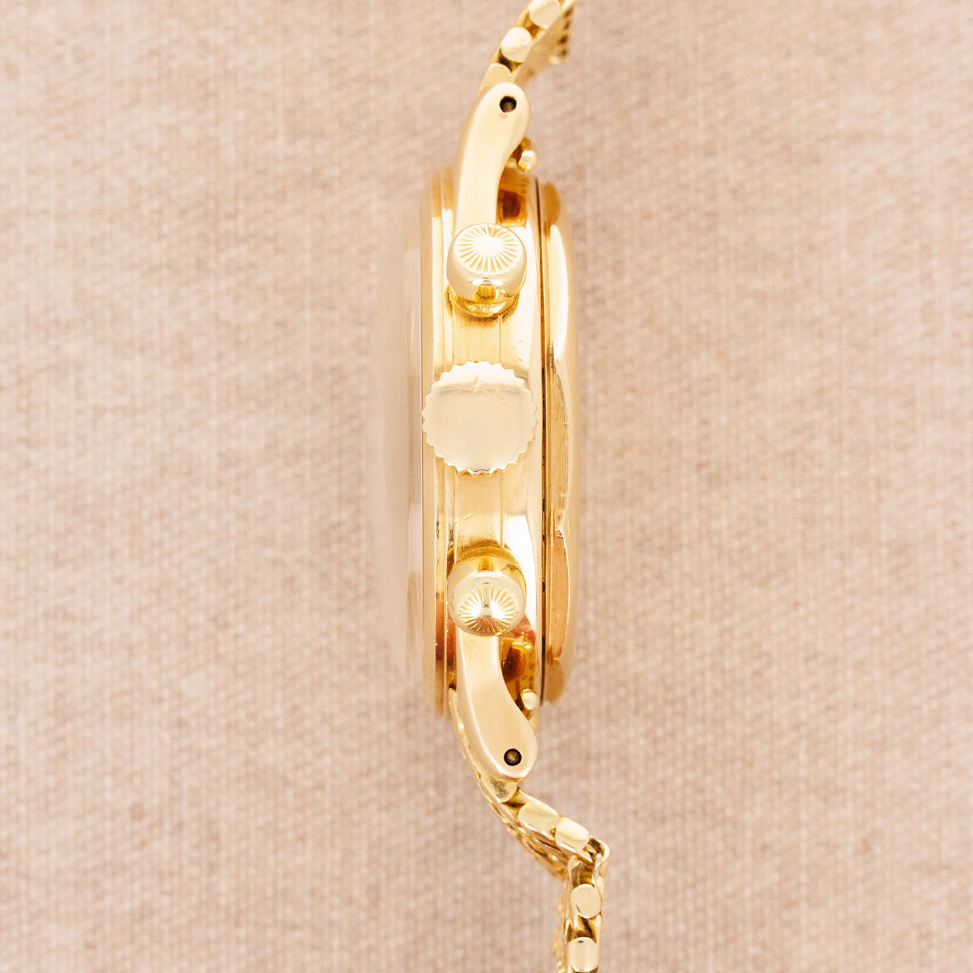 Patek Philippe Yellow Gold Tasti Tondi Chronograph Watch Ref. 1463 on Gay Freres Bracelet - Image 6