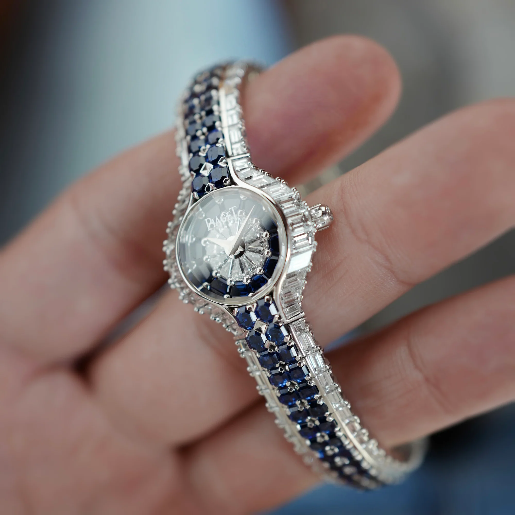 Piaget White Gold Diamond & Sapphire Watch Ref. 40030 - Image 3