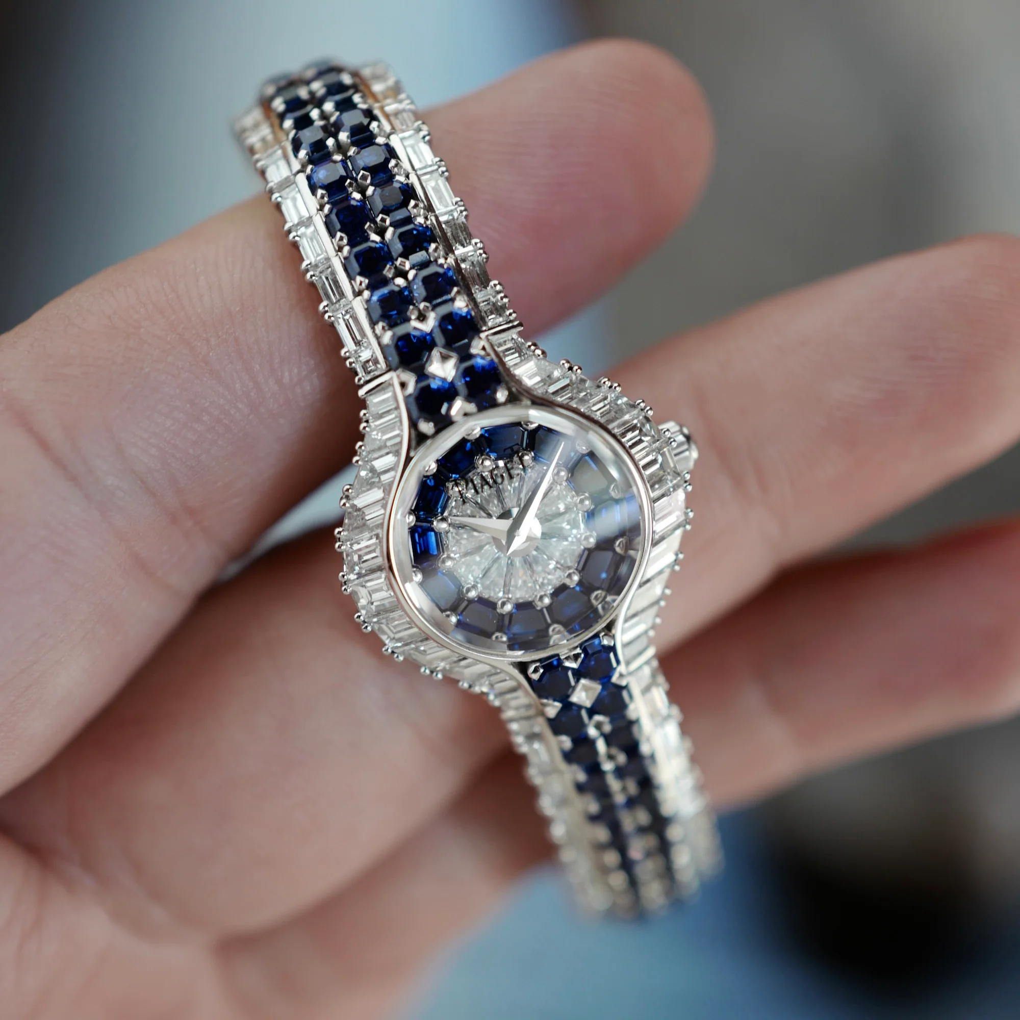 Piaget White Gold Diamond & Sapphire Watch Ref. 40030 - Image 5