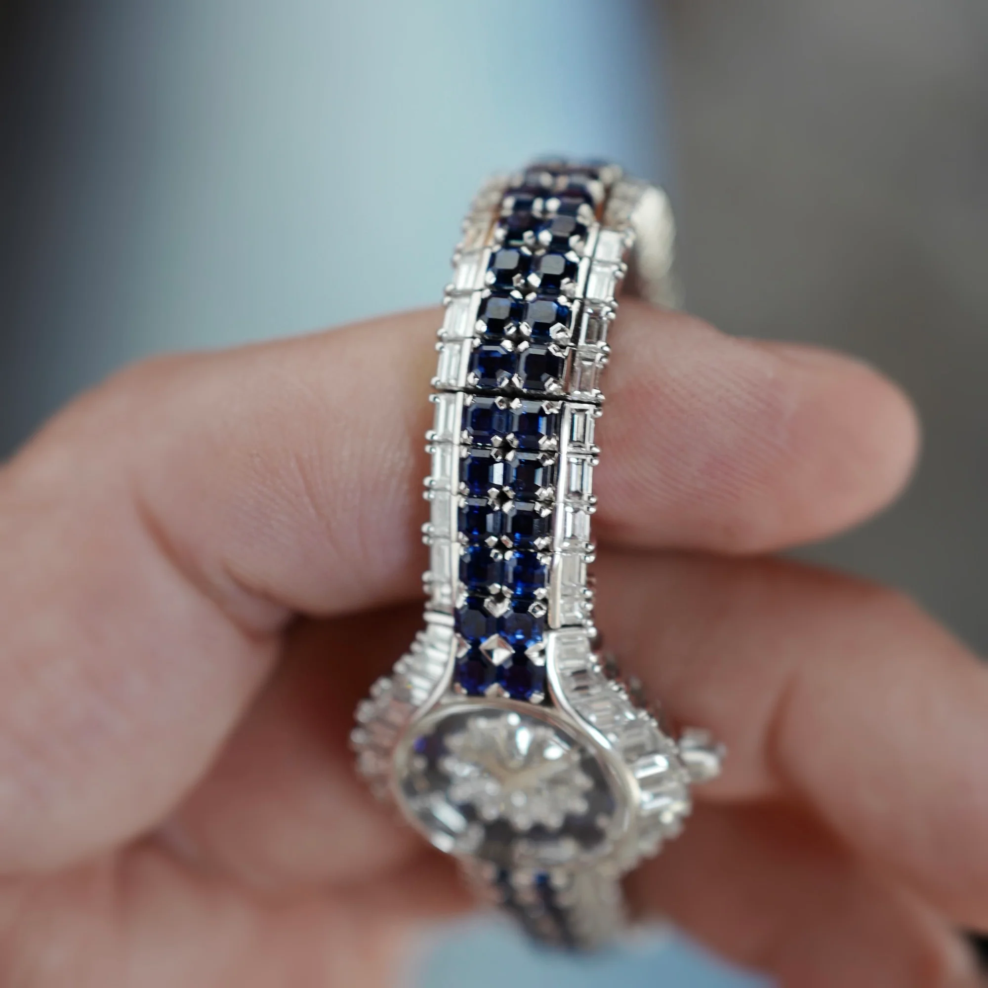 Piaget White Gold Diamond & Sapphire Watch Ref. 40030 - Image 7