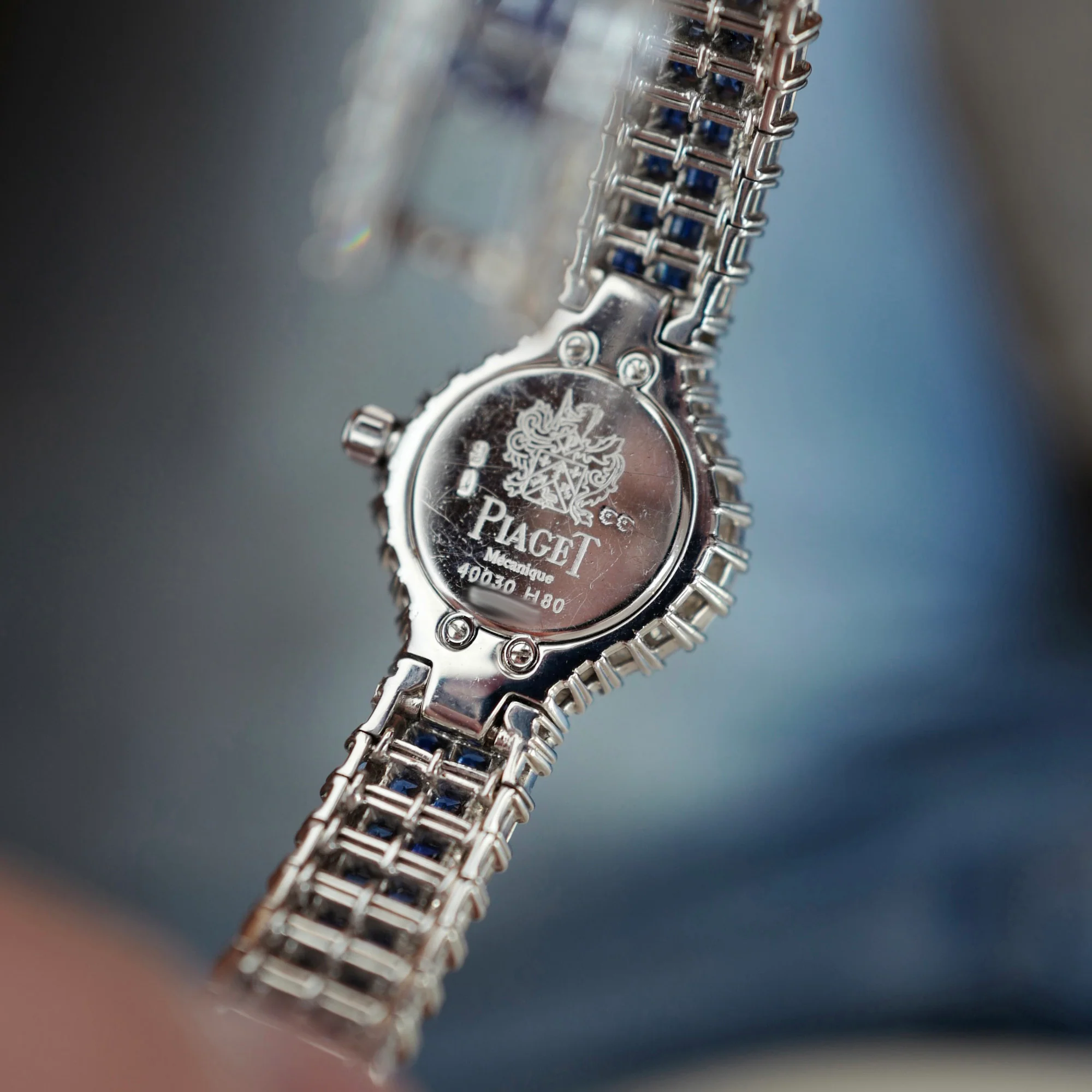 Piaget White Gold Diamond & Sapphire Watch Ref. 40030 - Image 8