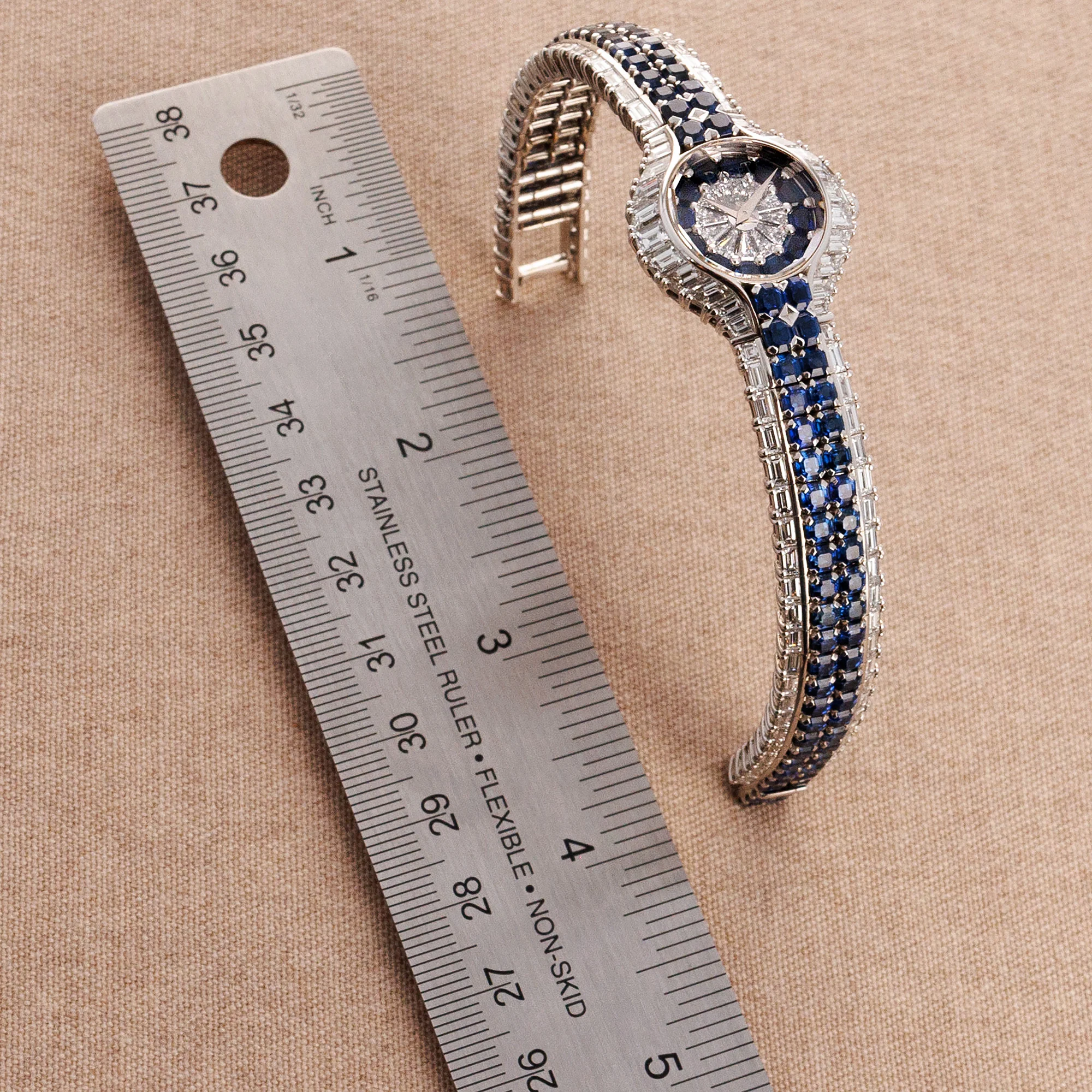 Piaget White Gold Diamond & Sapphire Watch Ref. 40030 - Image 9
