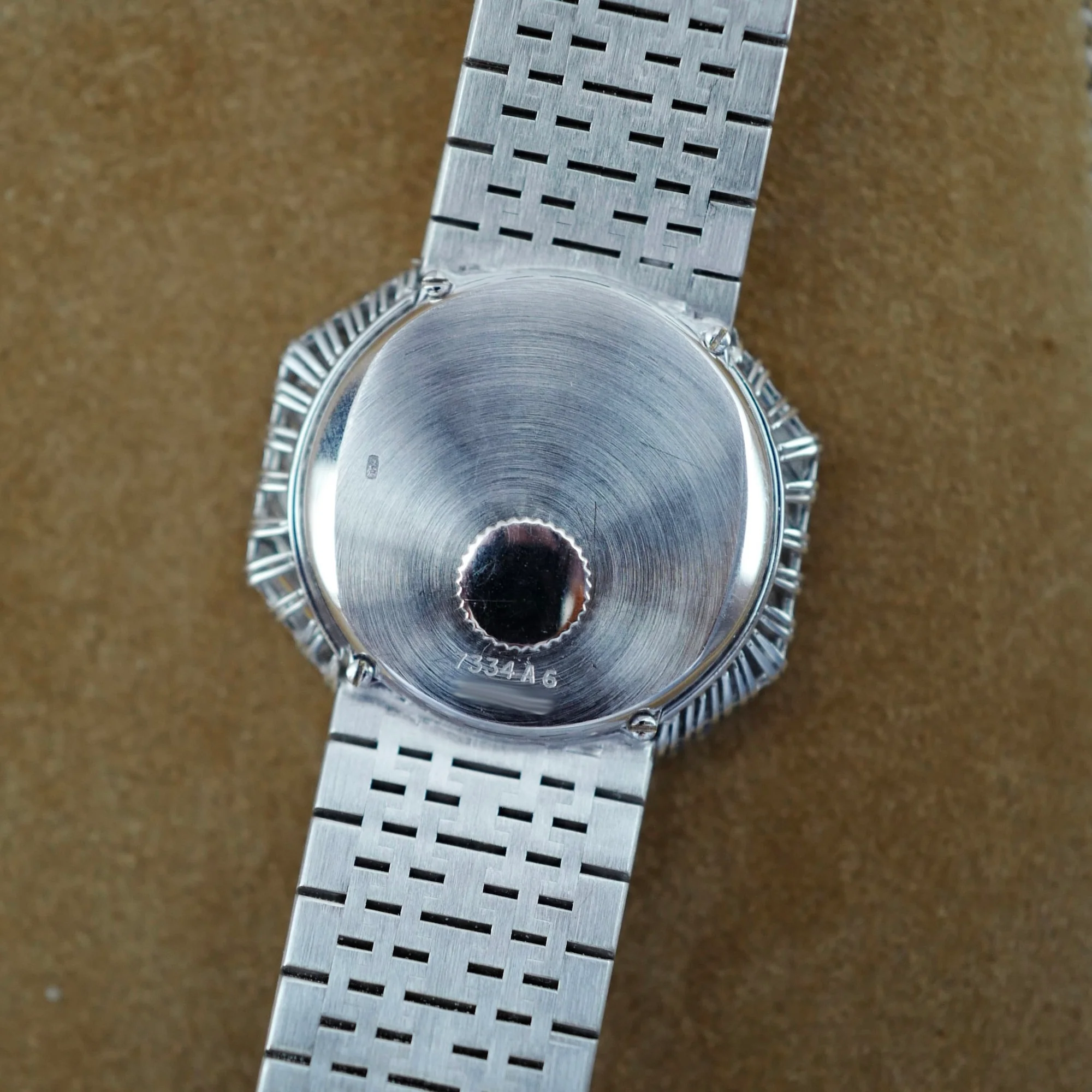 Piaget White Gold Large Diagonal Baguette Bezel Watch with Onyx Dial 7334A6 - Image 4