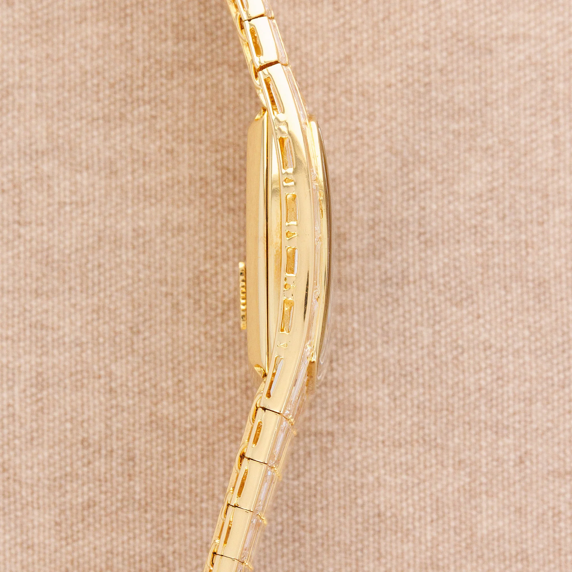 Piaget Yellow Gold Baguette Diamond Onyx Galaxy Watch Ref. 74912 - Image 5