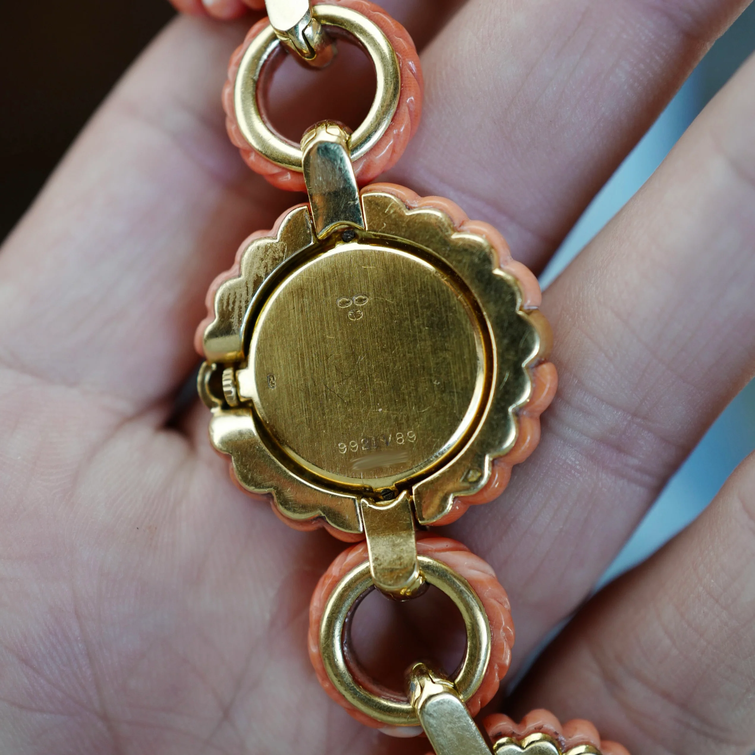 Piaget Yellow Gold Coral Watch by Andre Vassort Ref. 9921V89 - Image 6