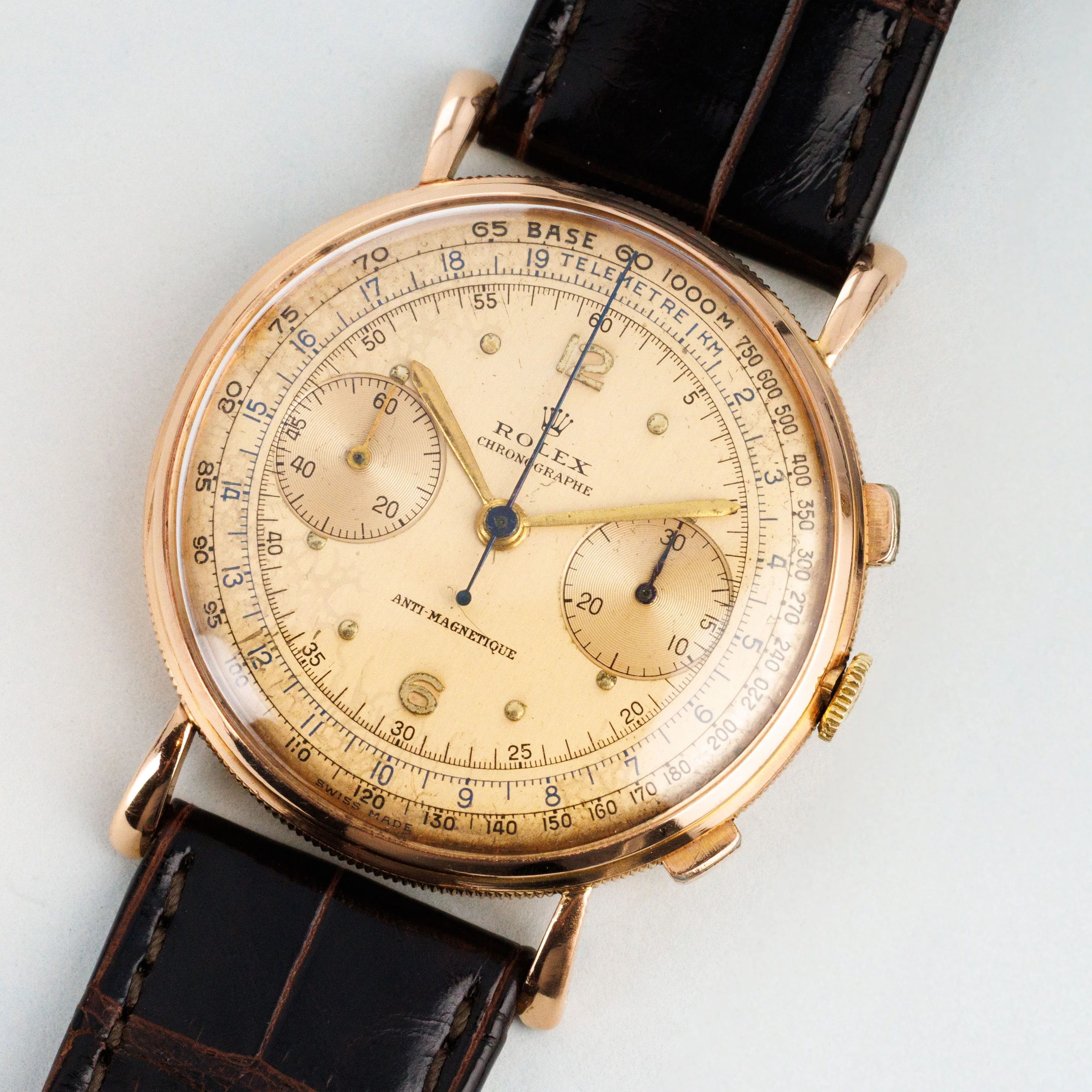 Rolex Pink Gold Chronograph Watch Ref. 4062 - Image 5