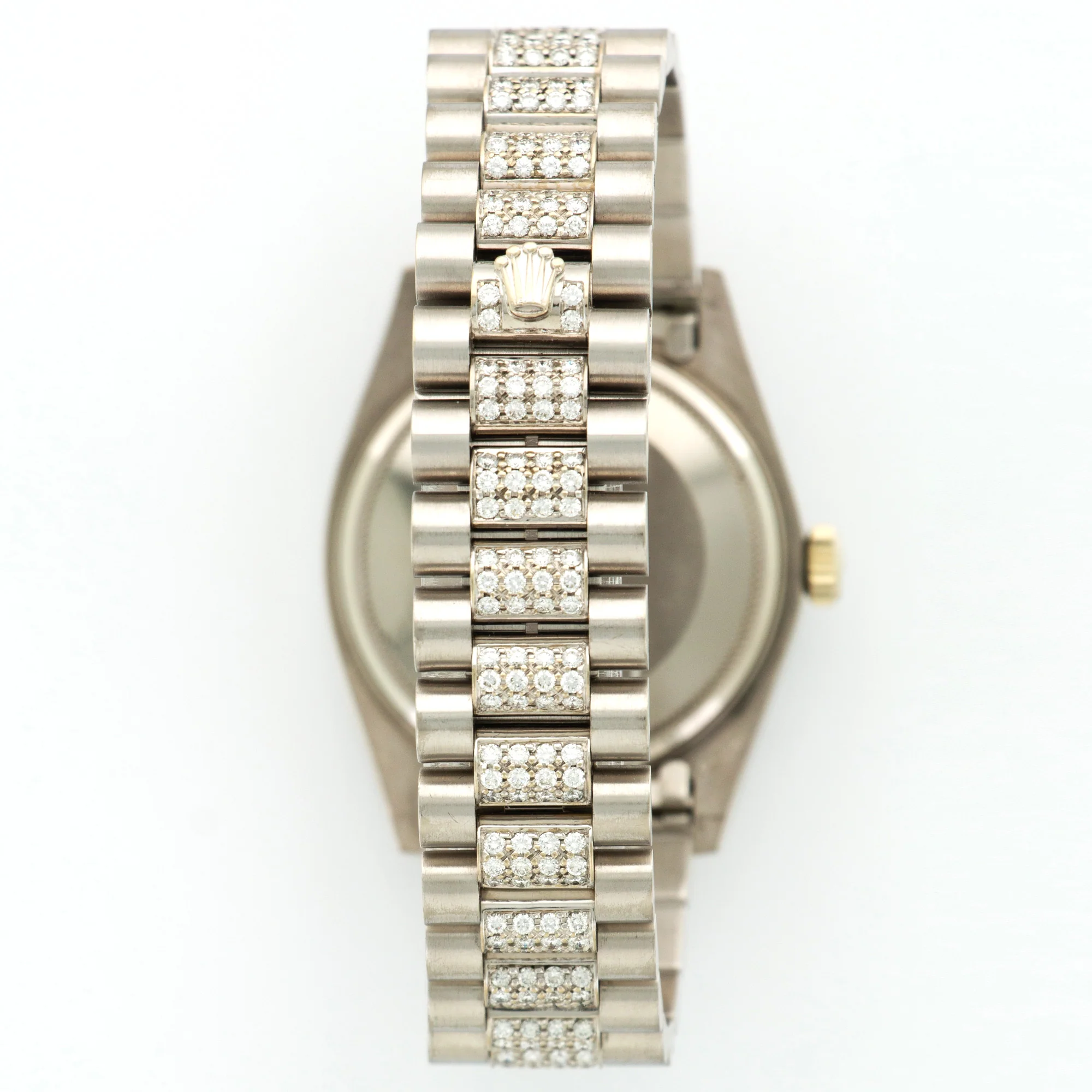 Rolex White Gold Day-Date Diamond Bracelet Watch Ref. 18049 - Image 4