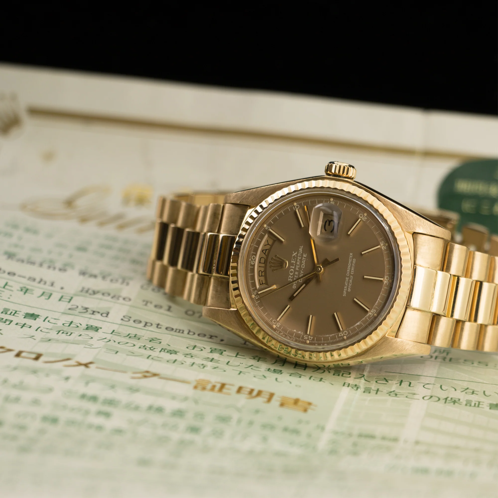 Rolex Yellow Gold Day-Date Watch Ref. 1803 with Original Papers - Image 7