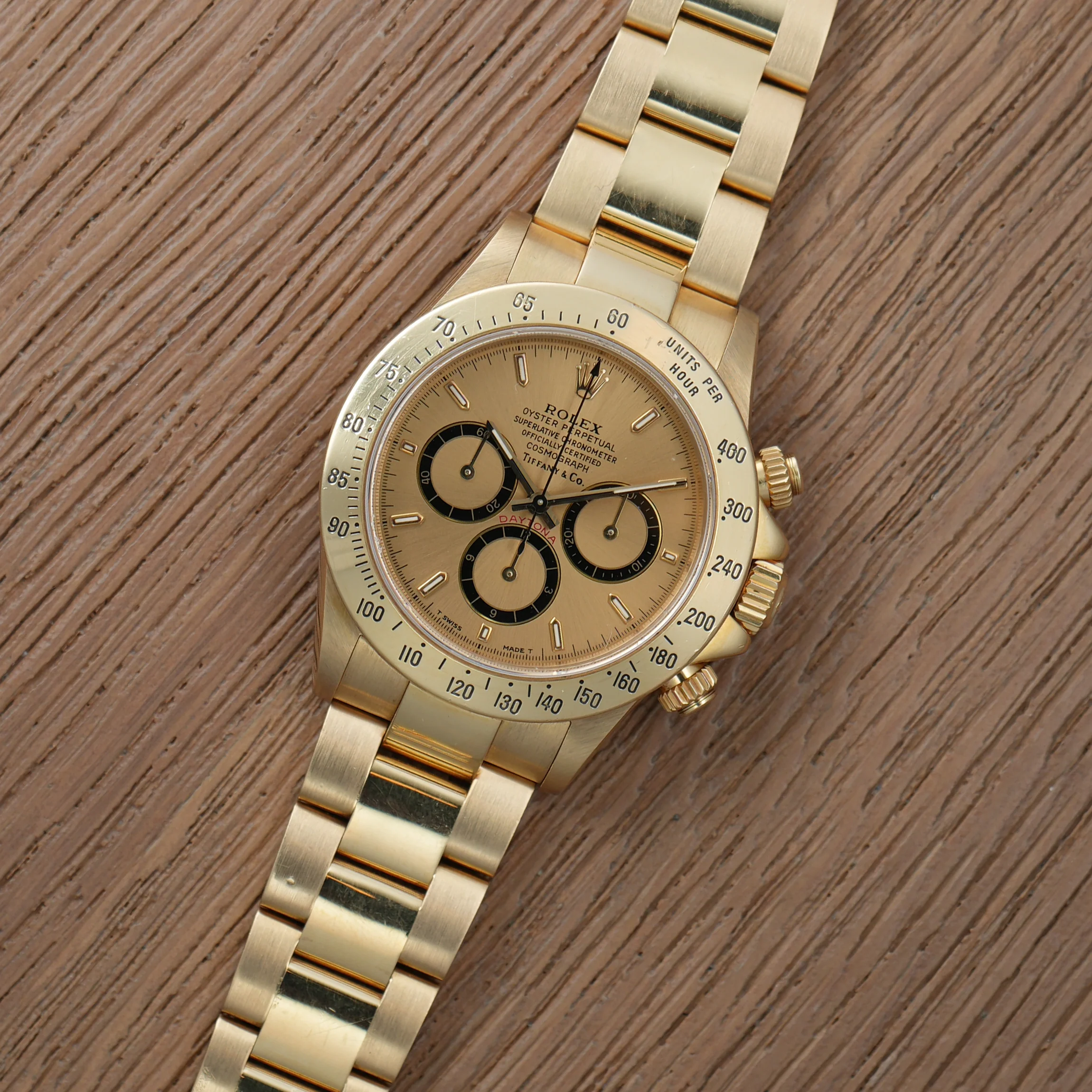 Rolex Yellow Gold Zenith Daytona Ref. 16528 Retailed by Tiffany & Co. (New Arrival) - Image 4