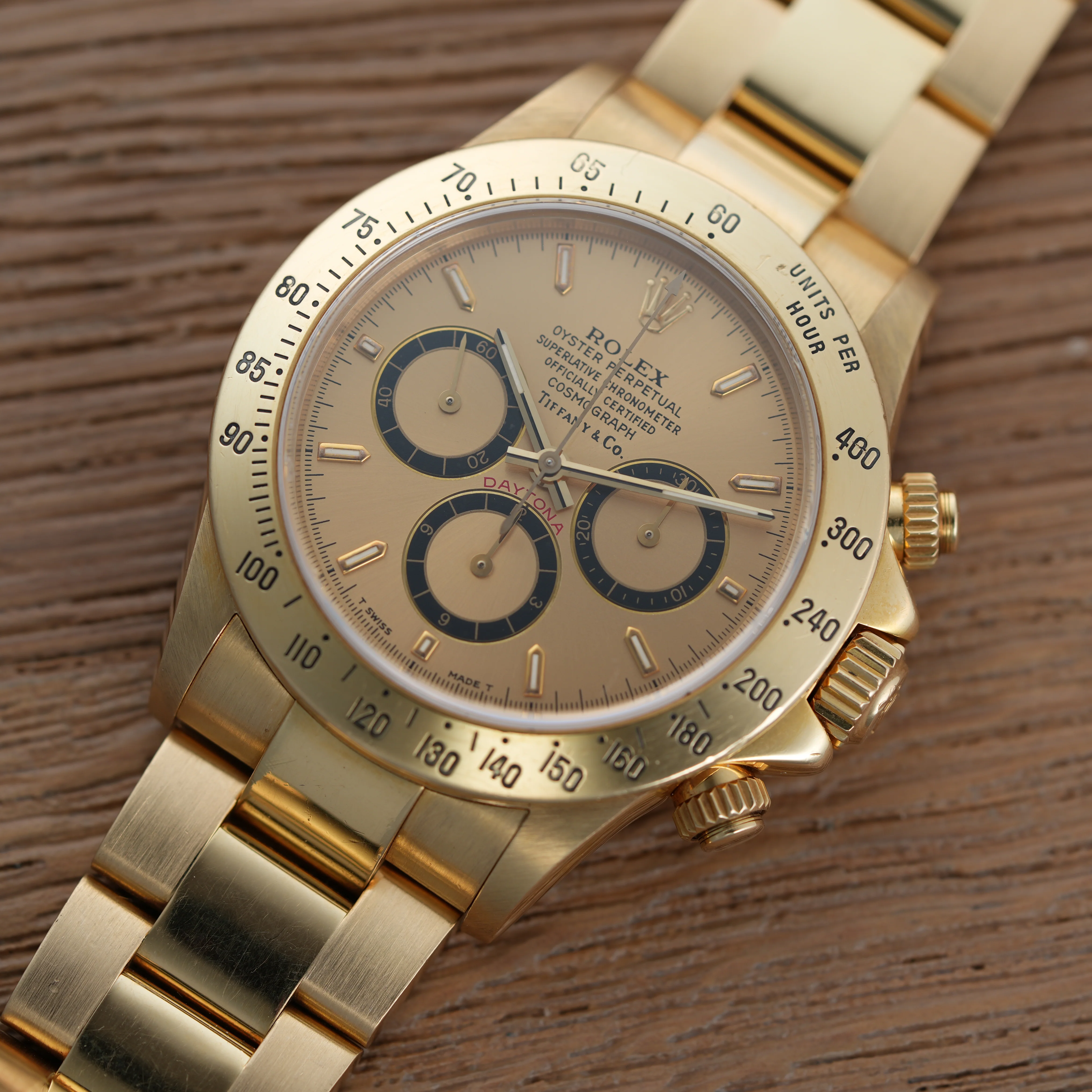 Rolex Yellow Gold Zenith Daytona Ref. 16528 Retailed by Tiffany & Co. (New Arrival) - Image 5