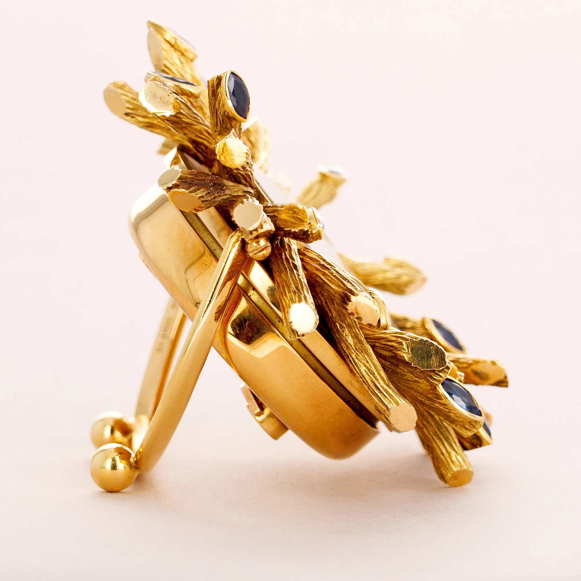 Vacheron Constantin Clock with Branch Design and Sapphires (Objet) - Image 4