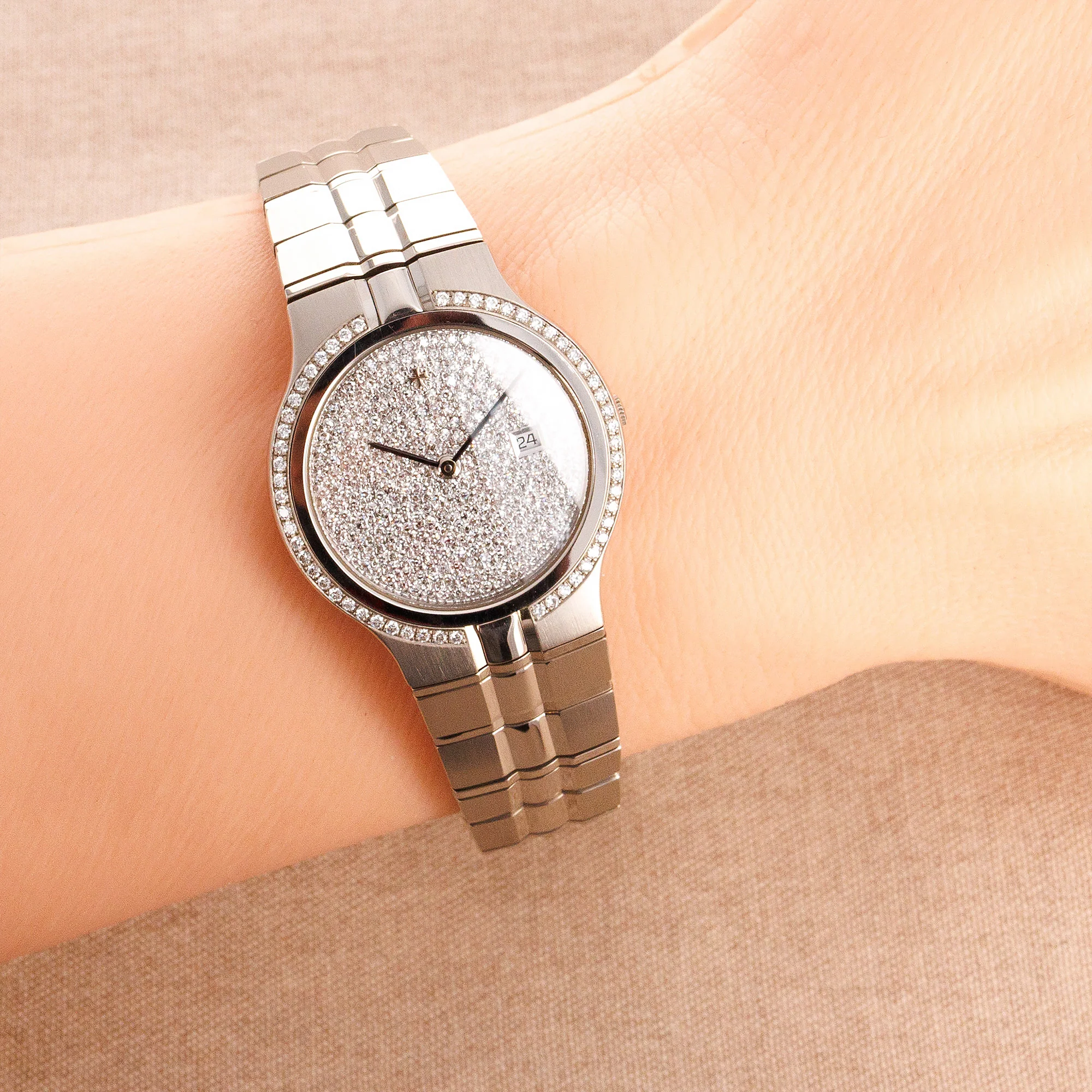 Vacheron Constantin White Gold Phidias Ref. 48010 with Pave Diamond Dial - Image 7